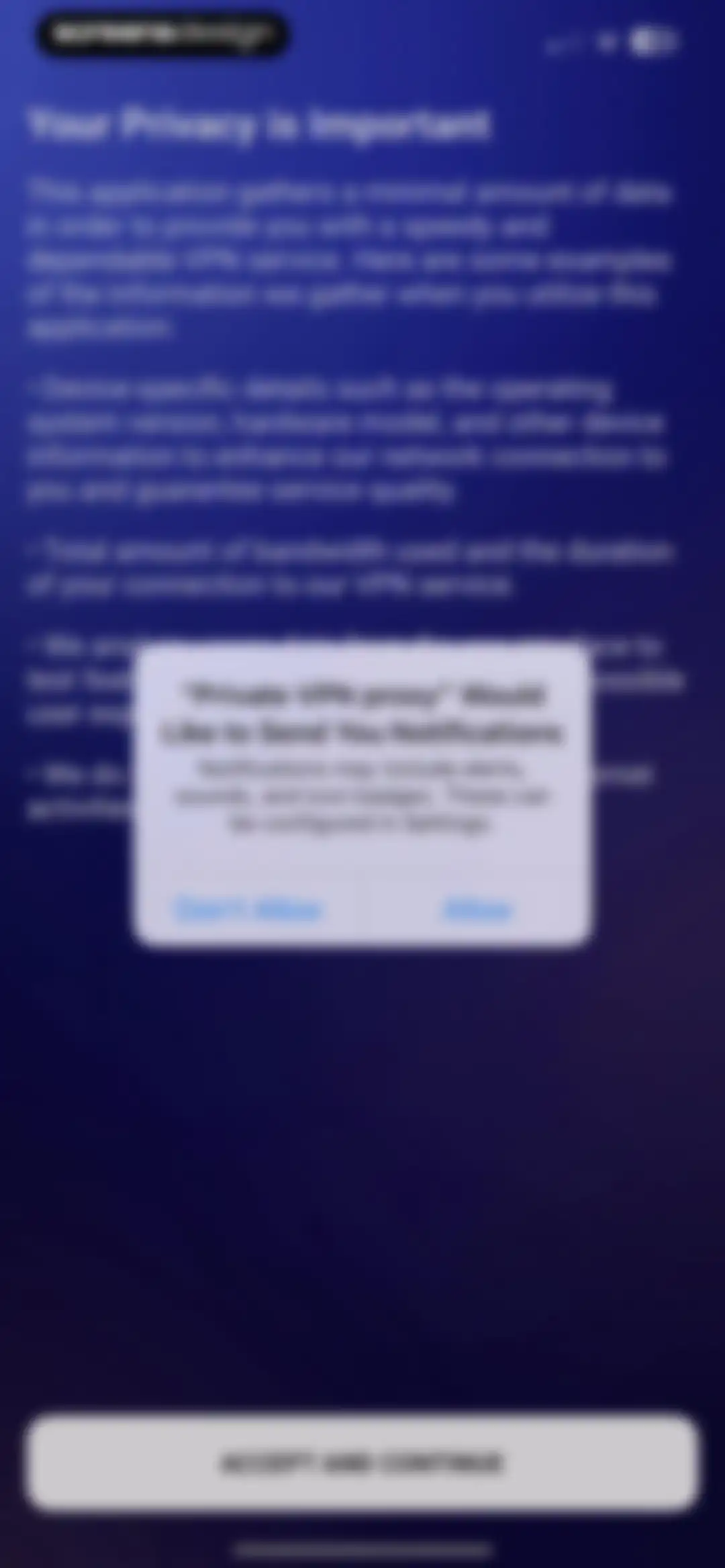 Private VPN Proxy - Easy Start screen 3