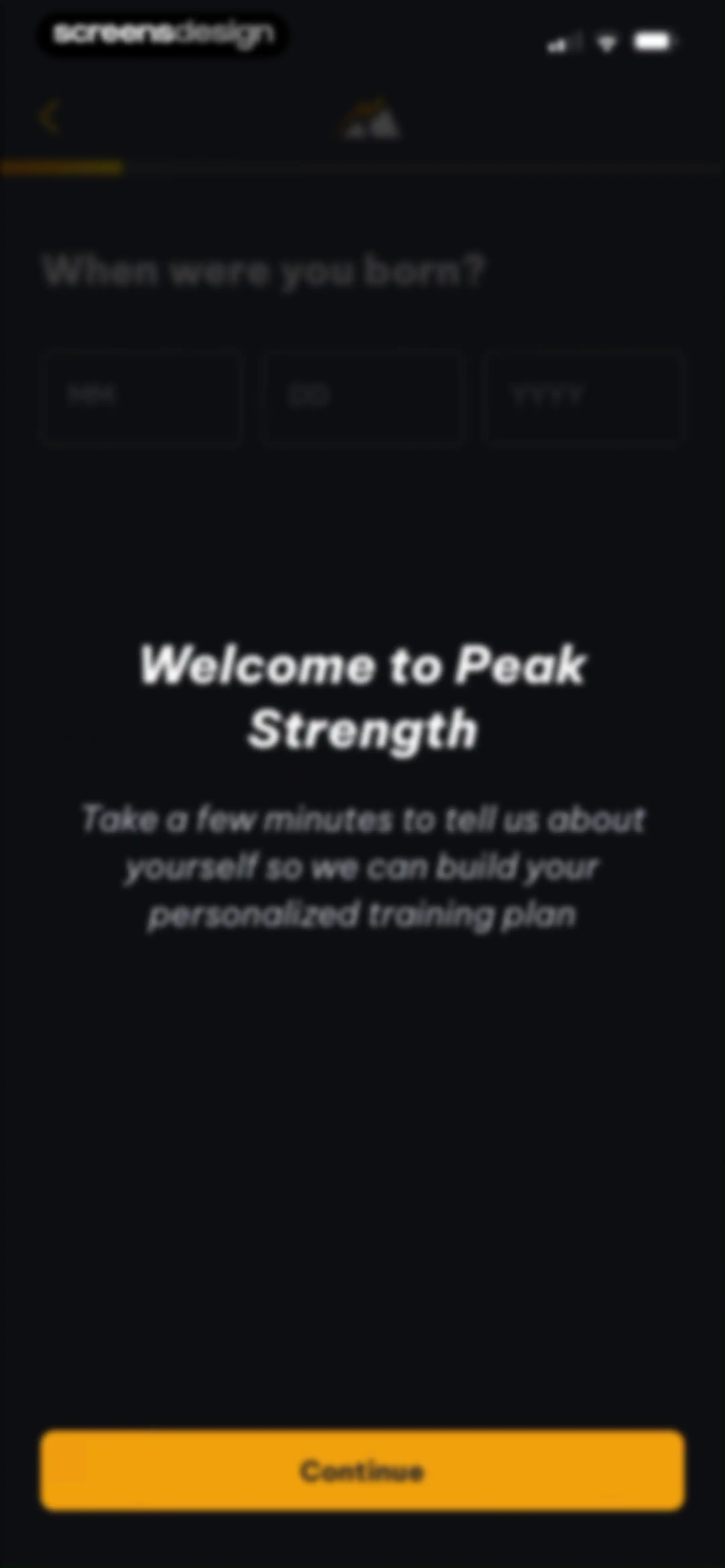 Peak Strength screen 10