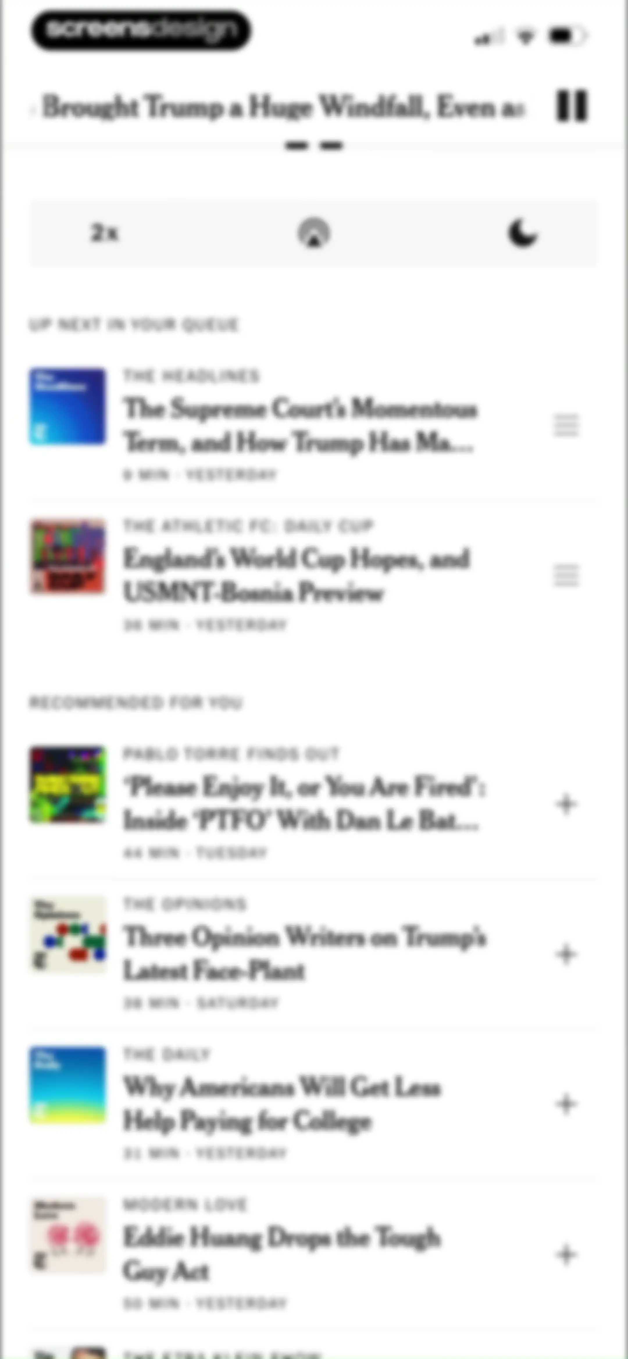 NYTimes: US and Global News screen 22