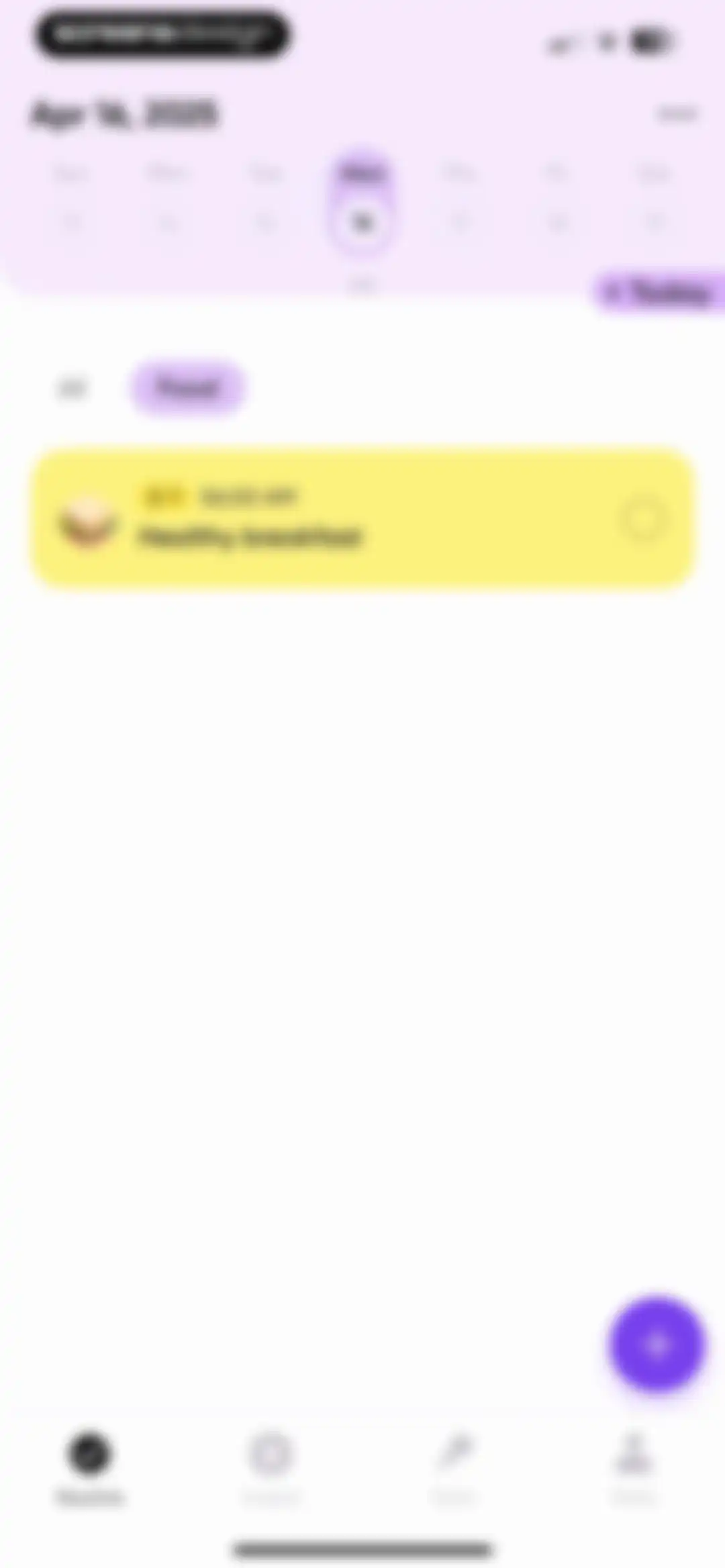 Me+ Lifestyle Routine screen 87