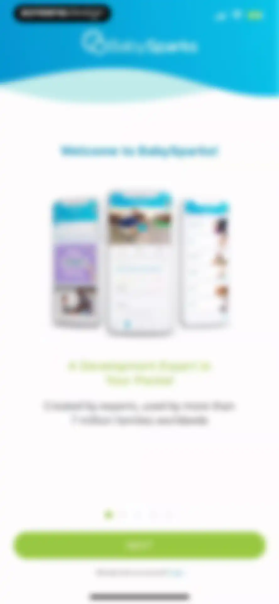 BabySparks - Development App screen 2