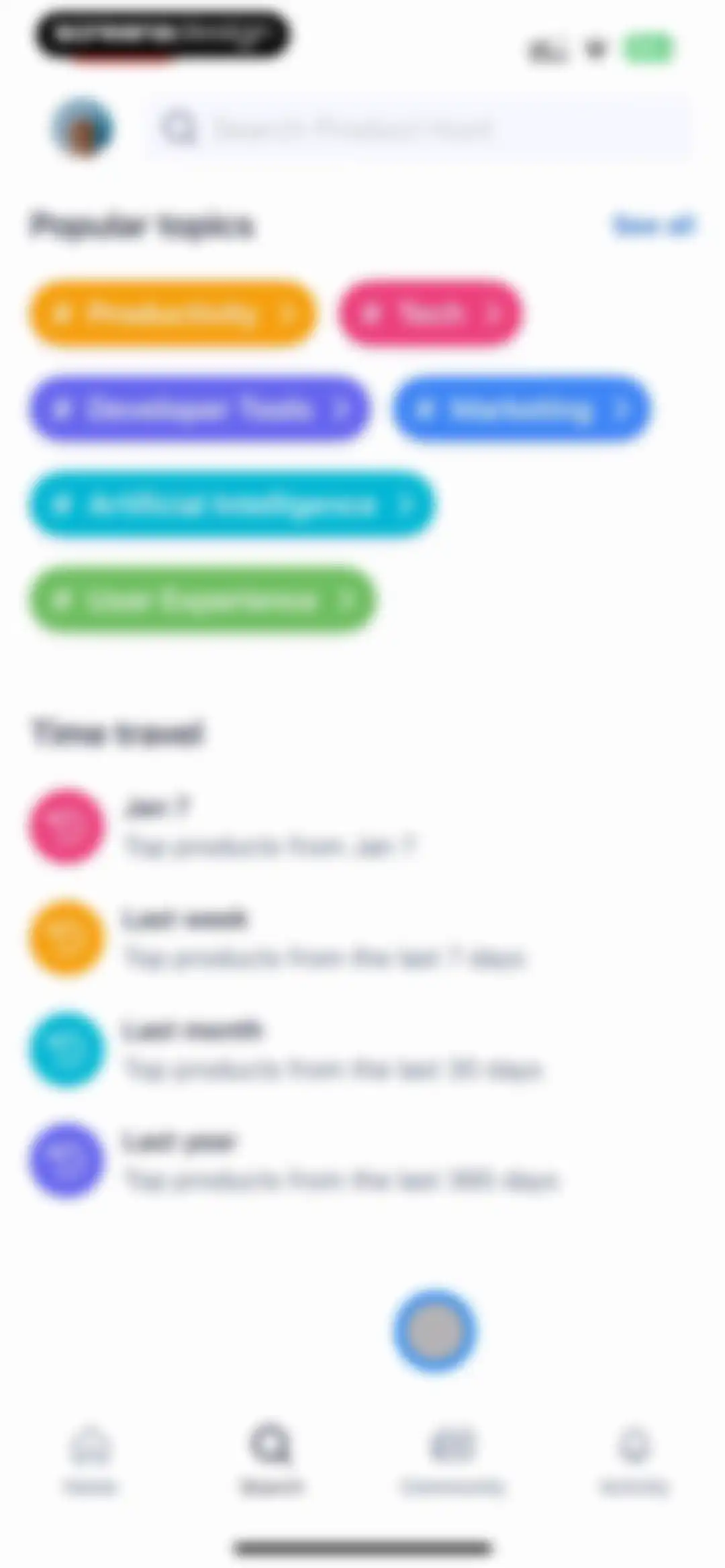 Product Hunt screen 82