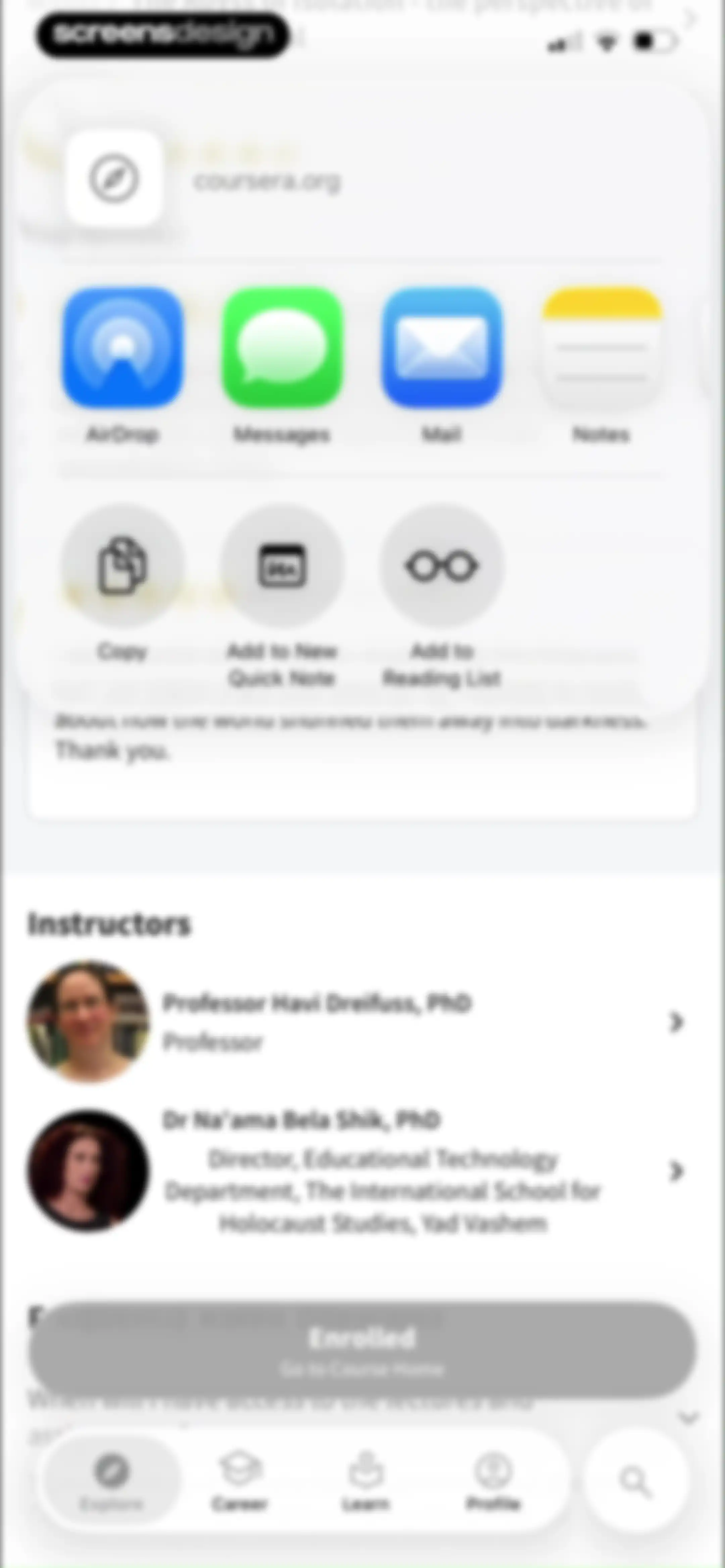 Coursera: Grow your career screen 56