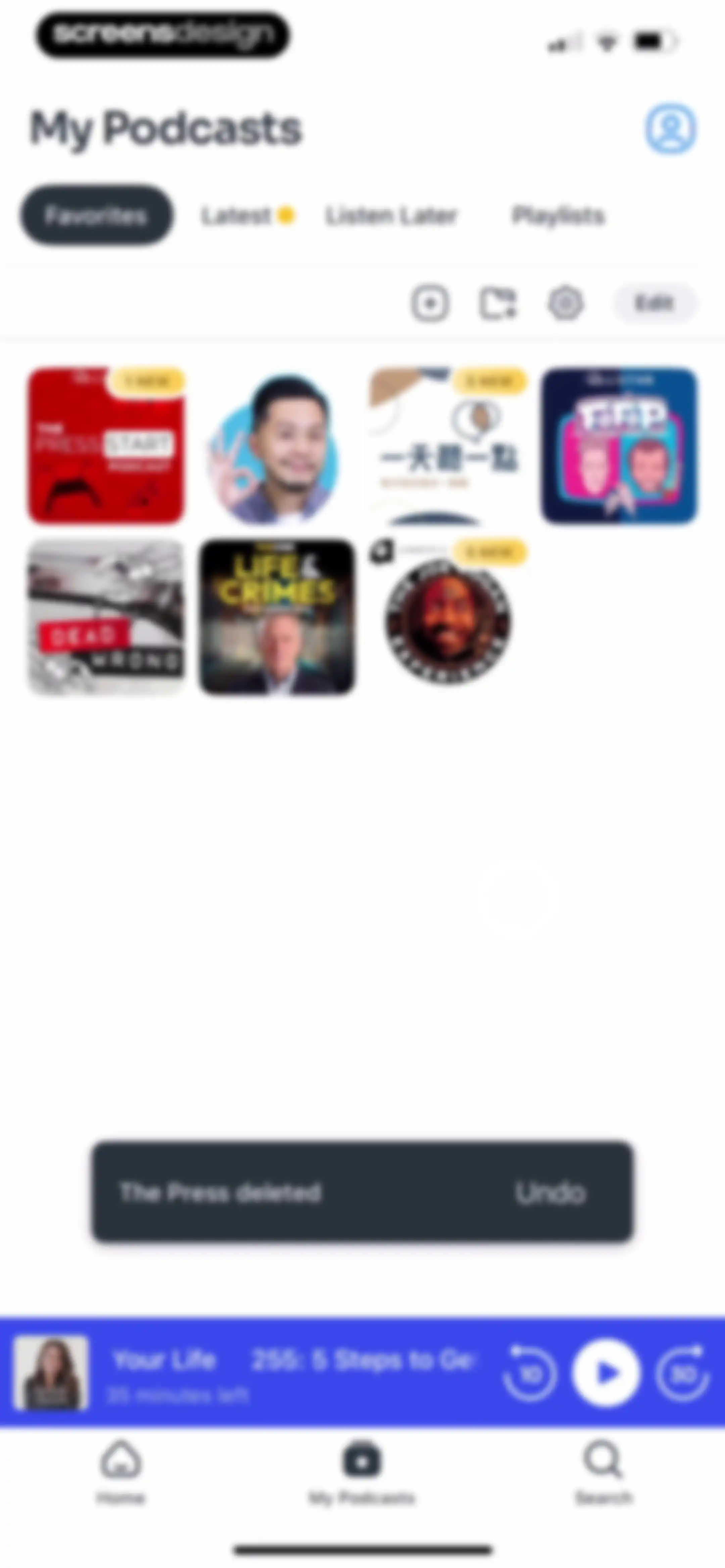Podcast App screen 70