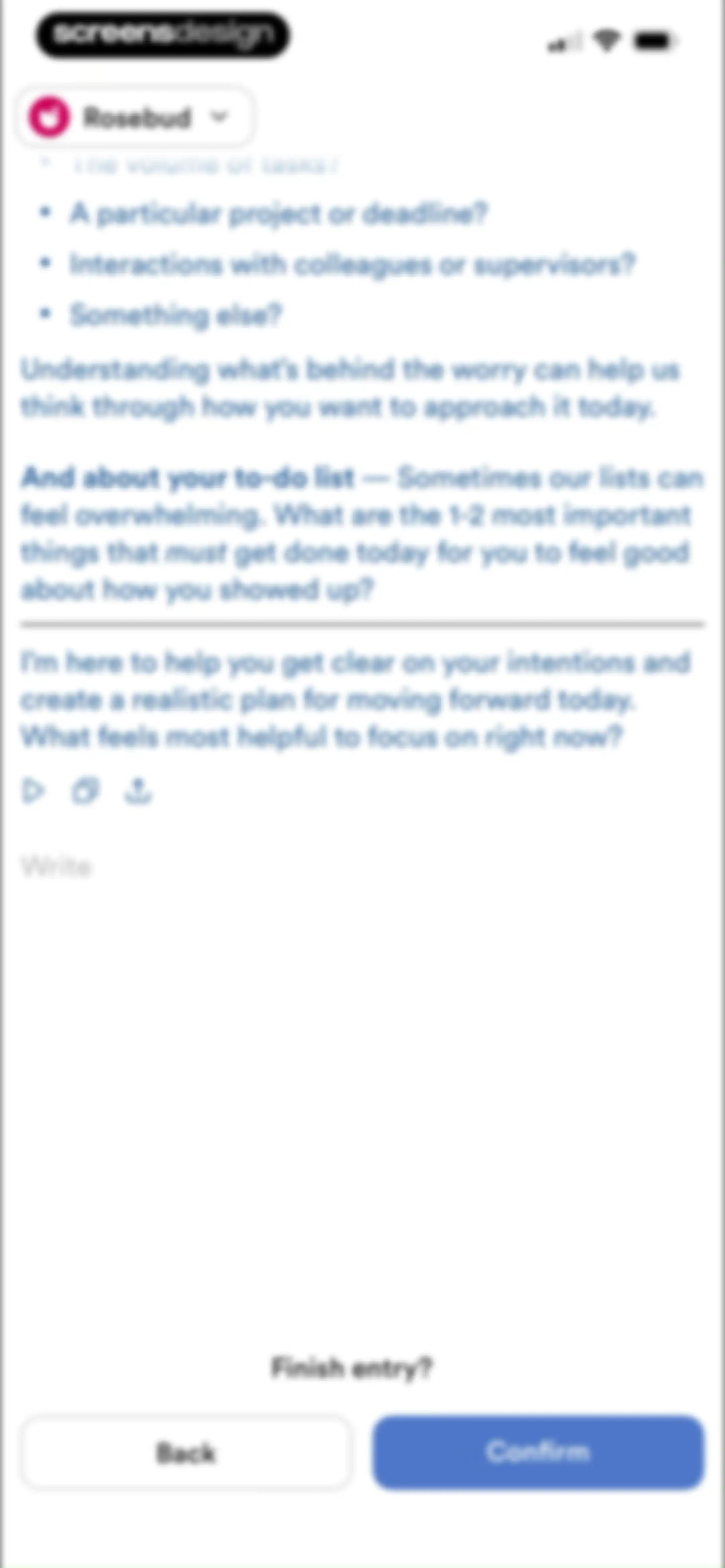 Rosebud: AI Journal & Diary screen 22