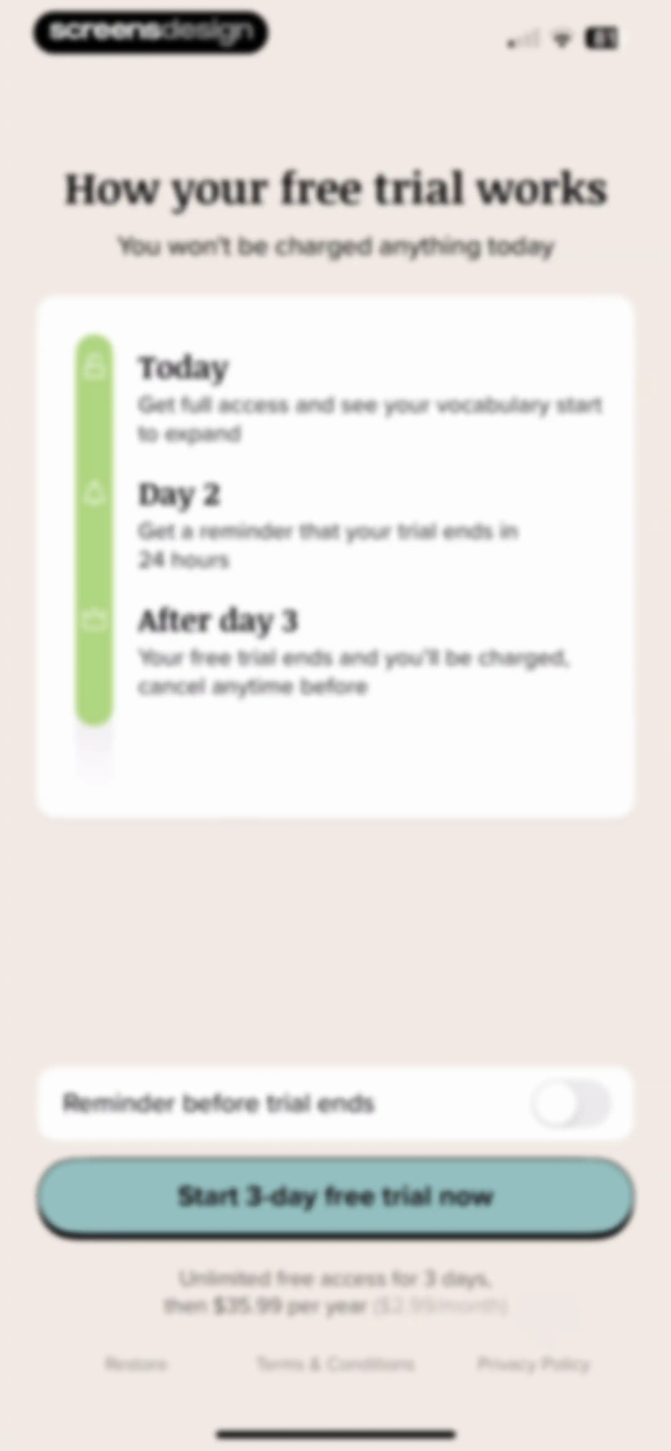 Vocabulary - Learn words daily screen 24