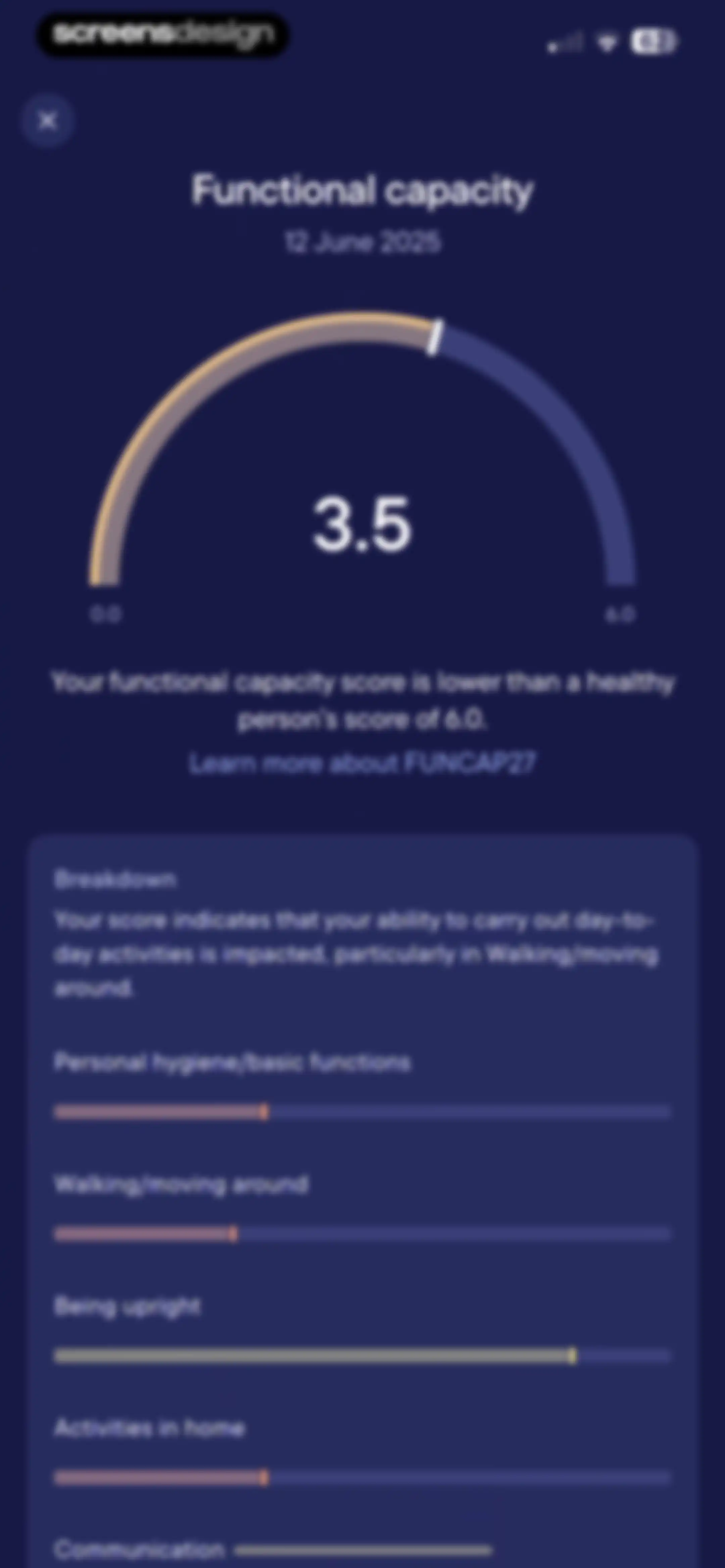 Visible: Pacing for illness screen 94