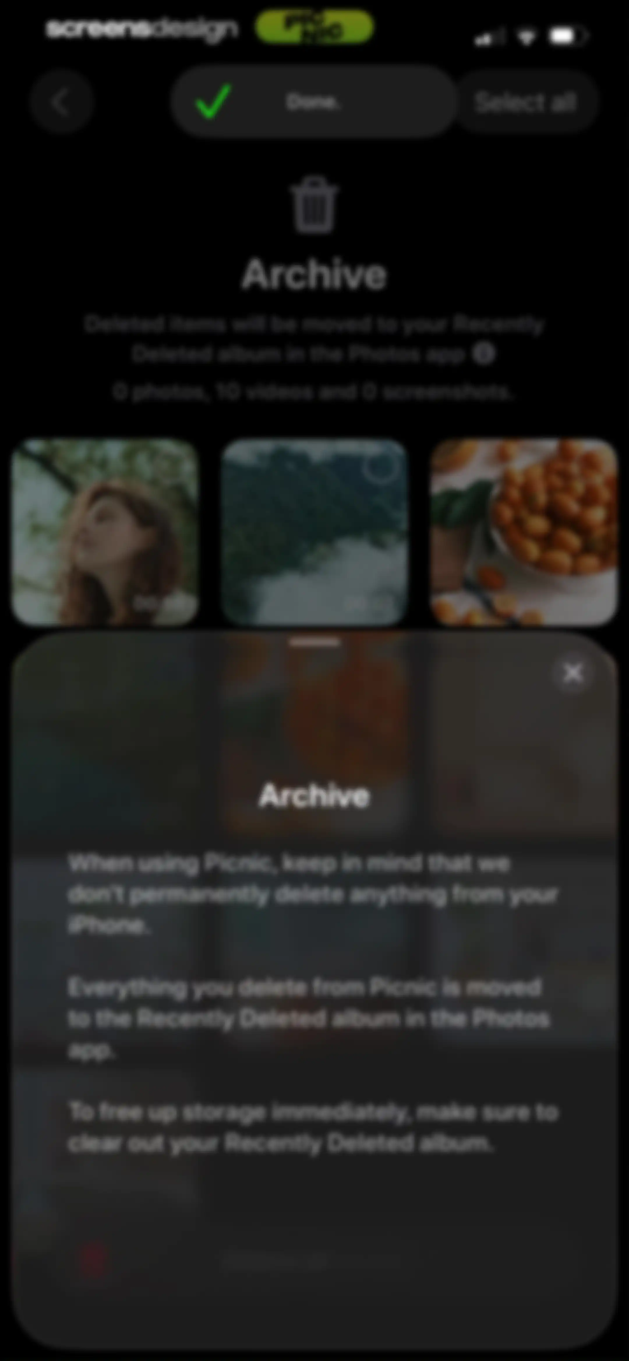 Photo Organizer: Picnic screen 58