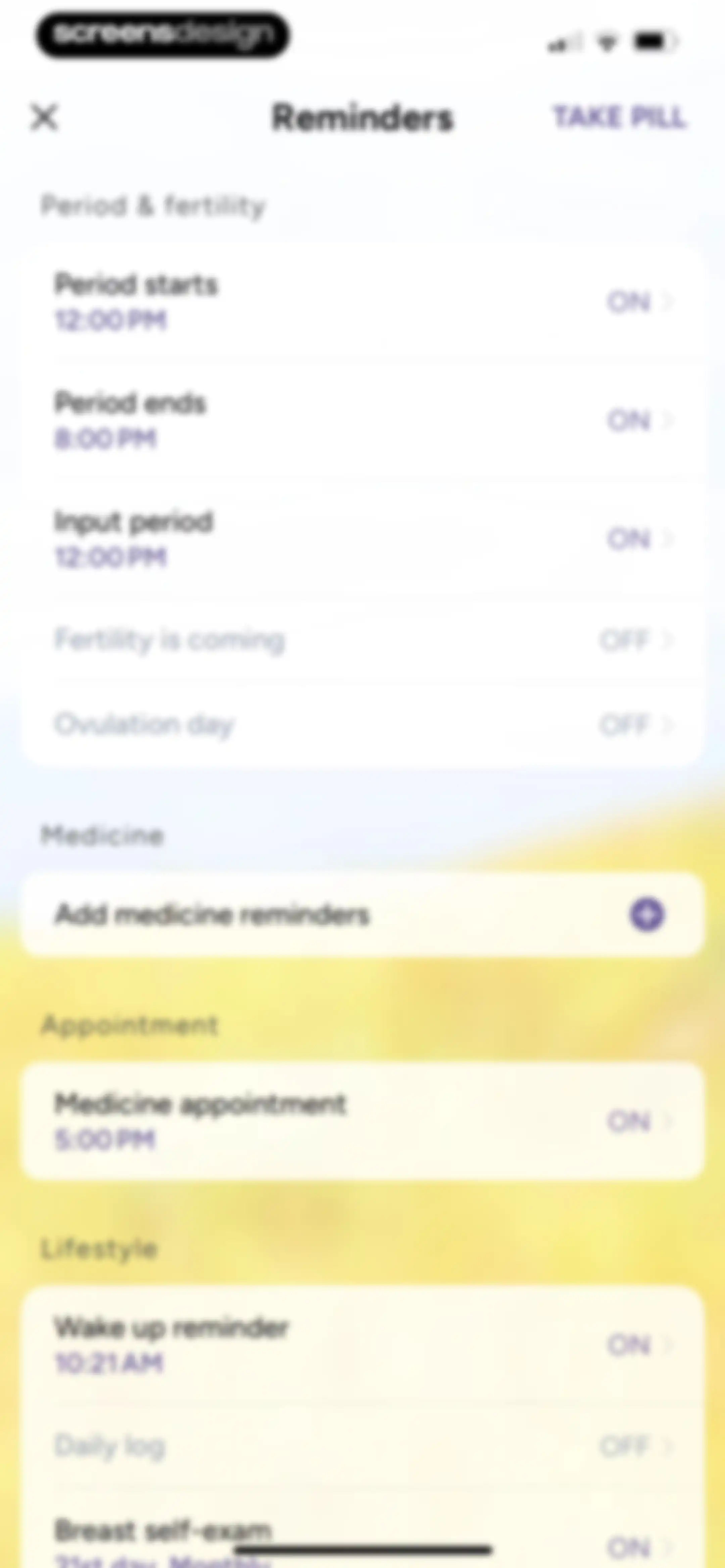 Period Tracker Period Calendar screen 189