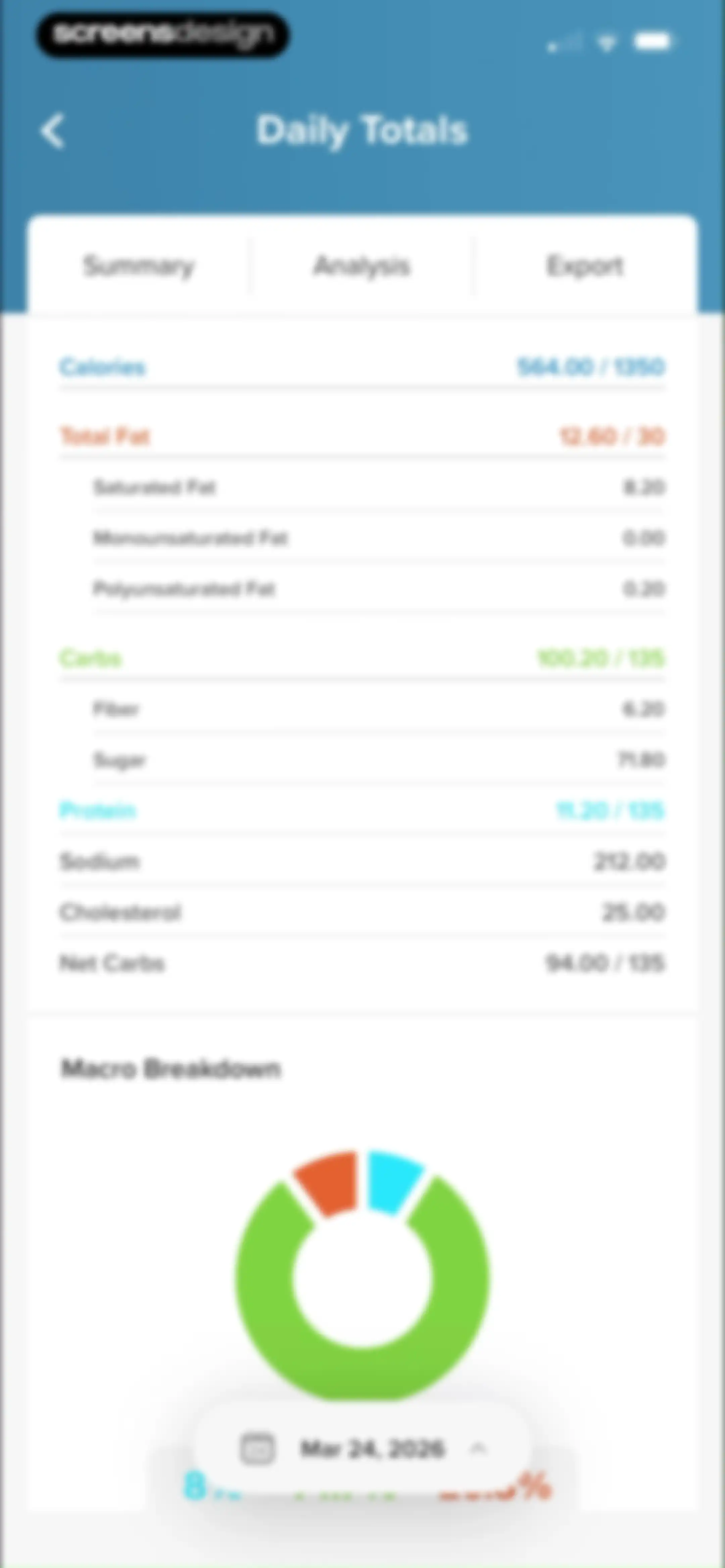 My Macros+ | Macro Tracker screen 116