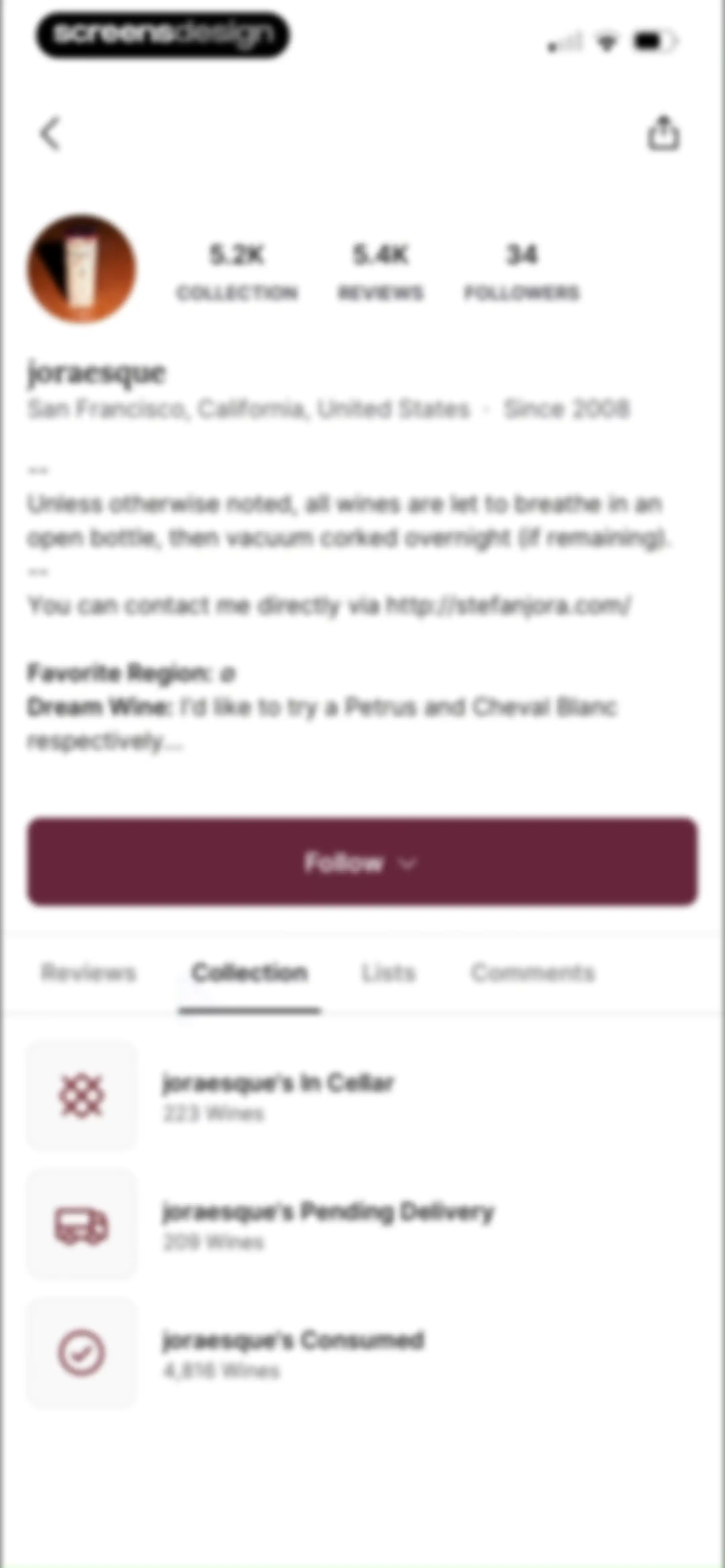 CellarTracker: #1 Wine Tracker screen 68