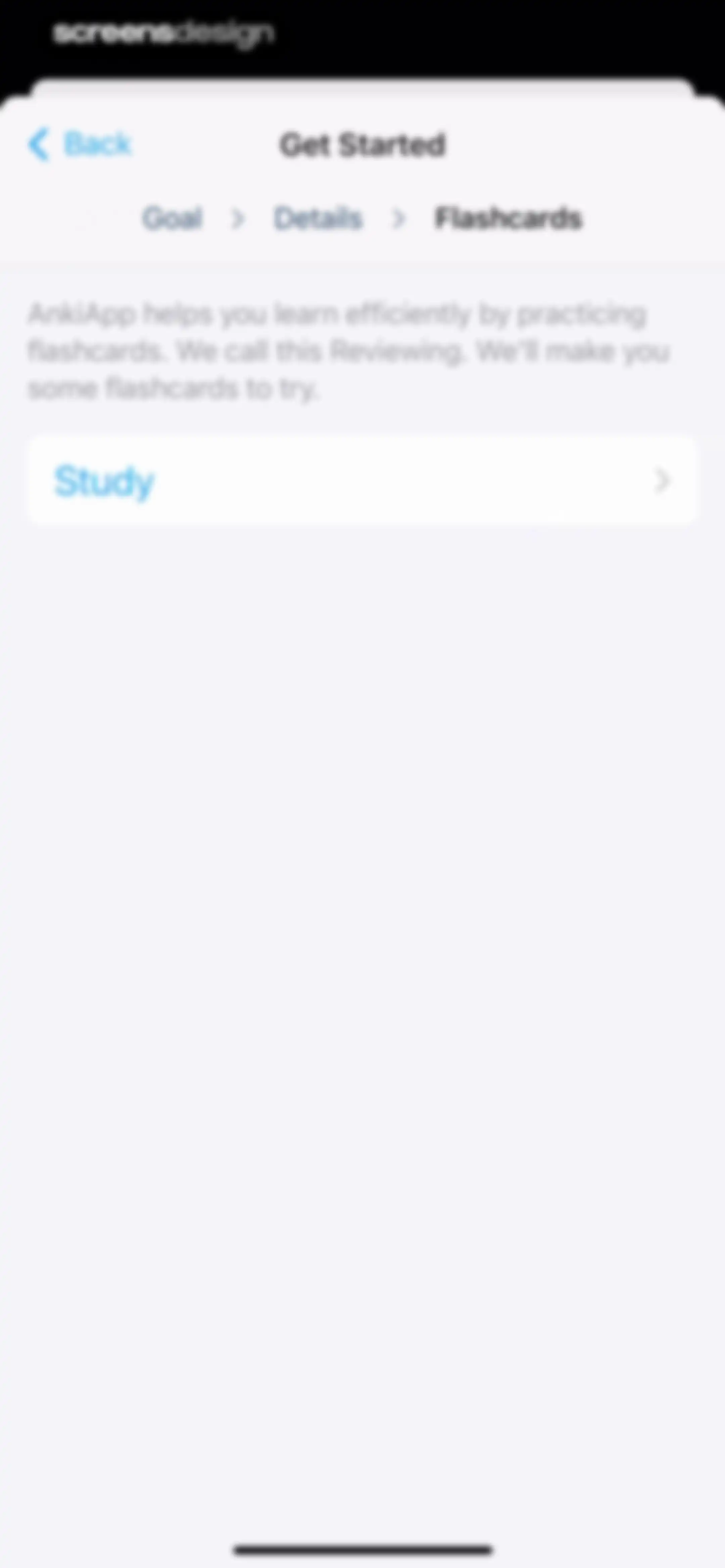 AlgoApp - Flashcards screen 7