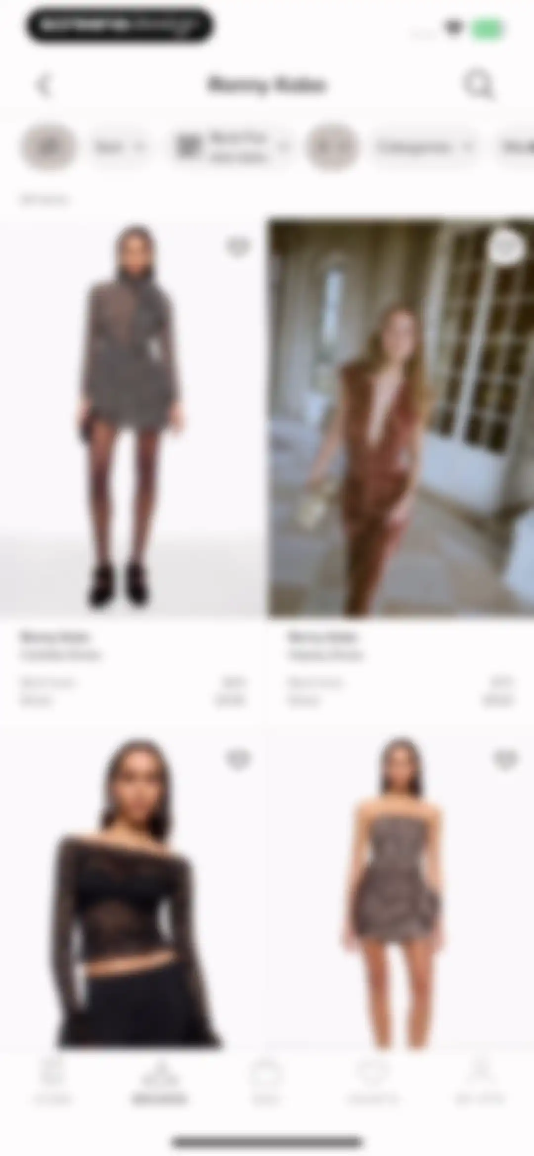 Rent the Runway (RTR) screen 48