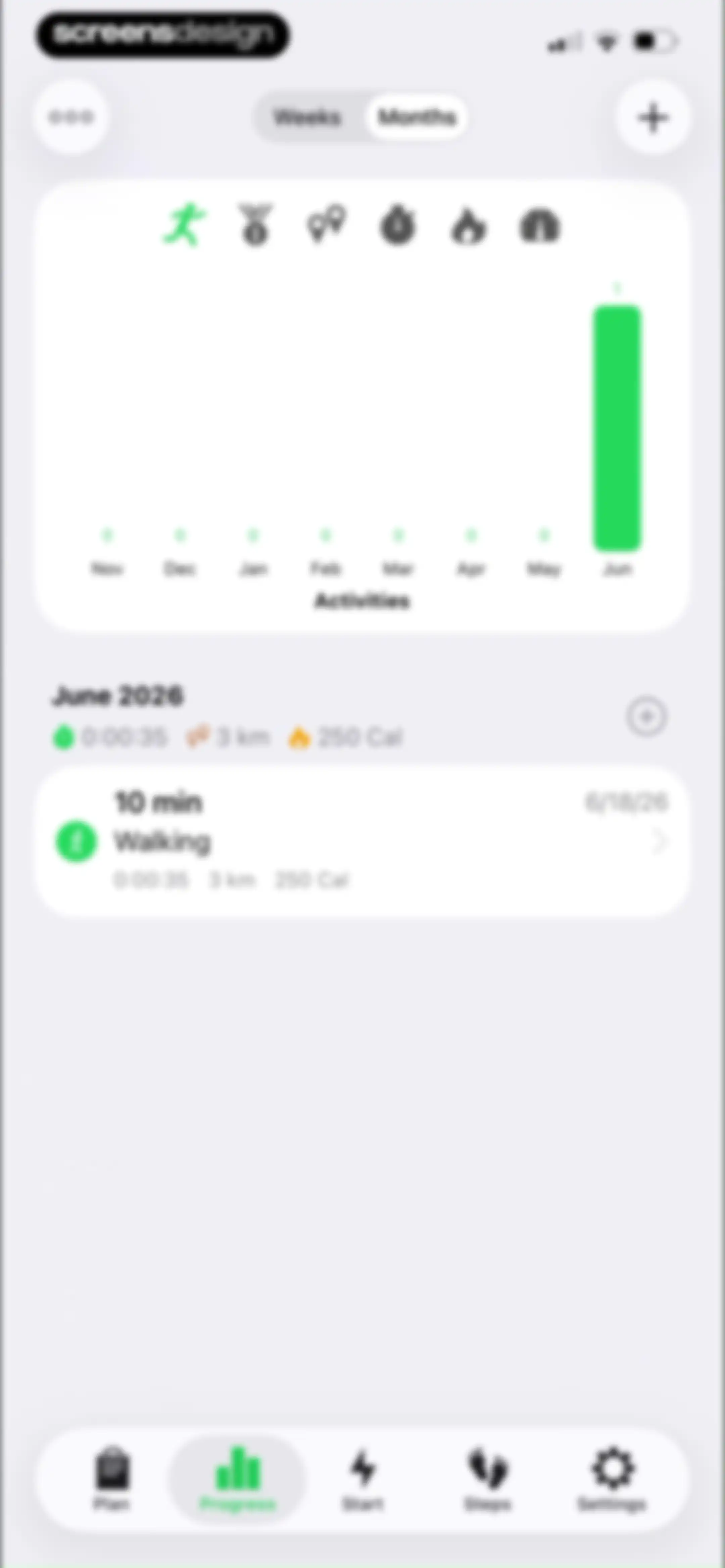 Running Walking Tracker Goals screen 41