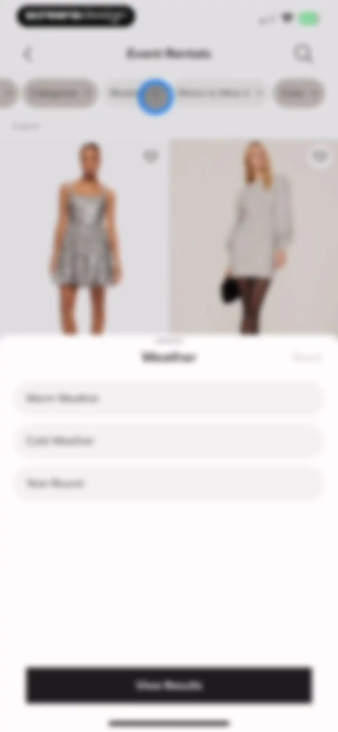 Rent the Runway (RTR) screen 44