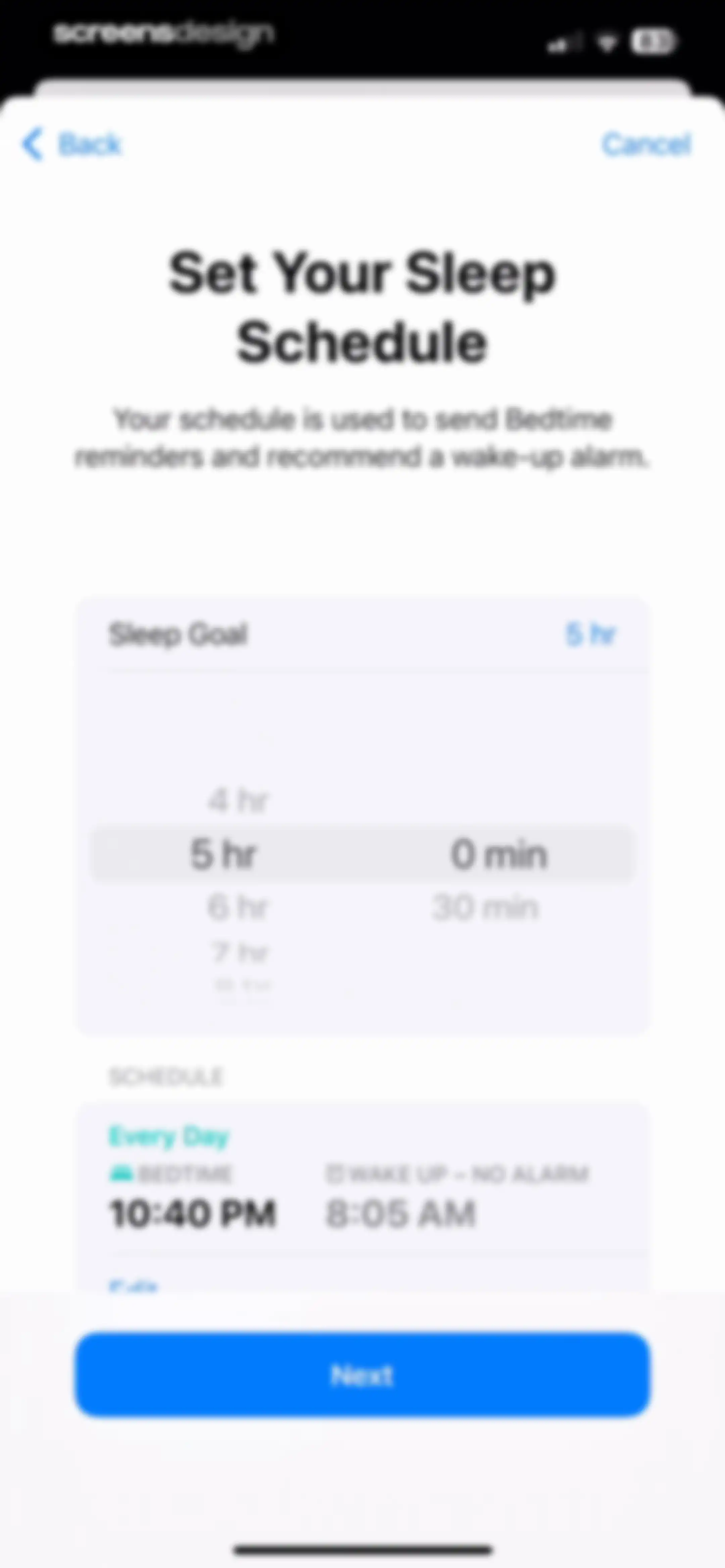 Apple Health screen 157