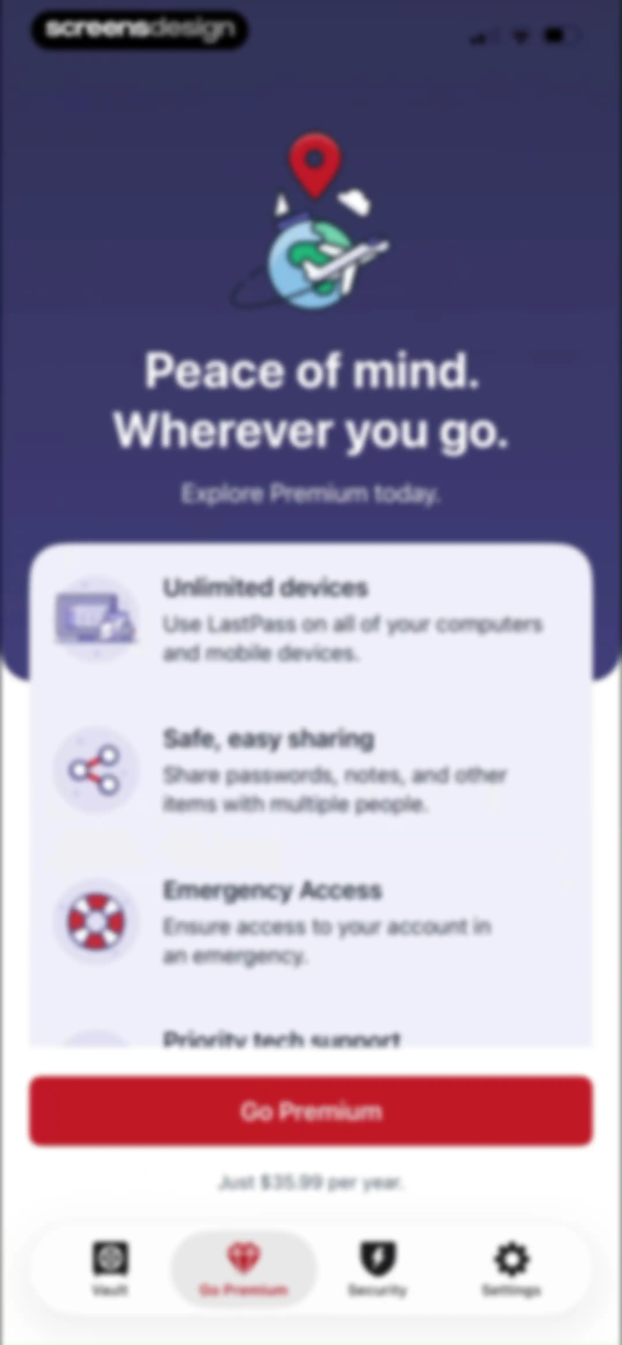 LastPass Password Manager screen 62