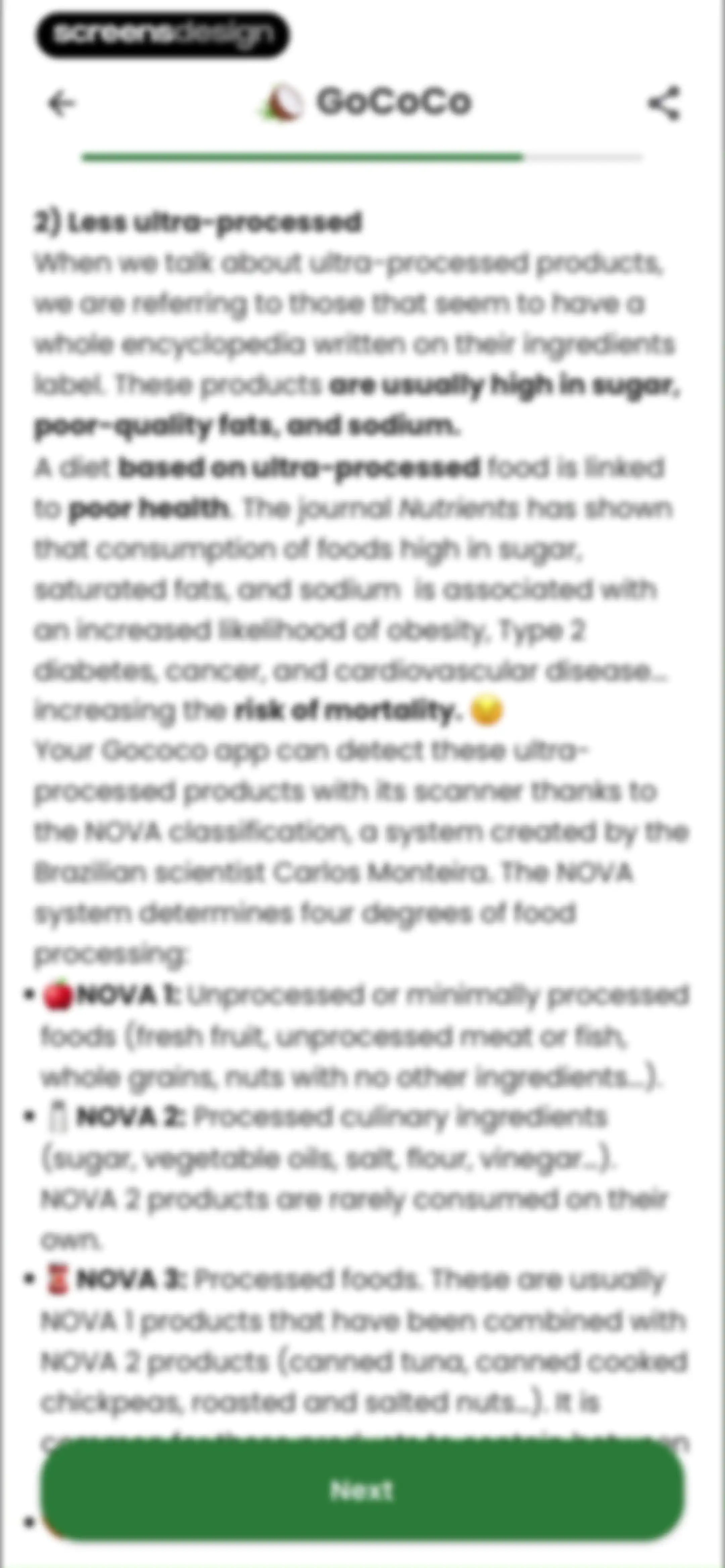 Diabetes food tracker - Gococo screen 131