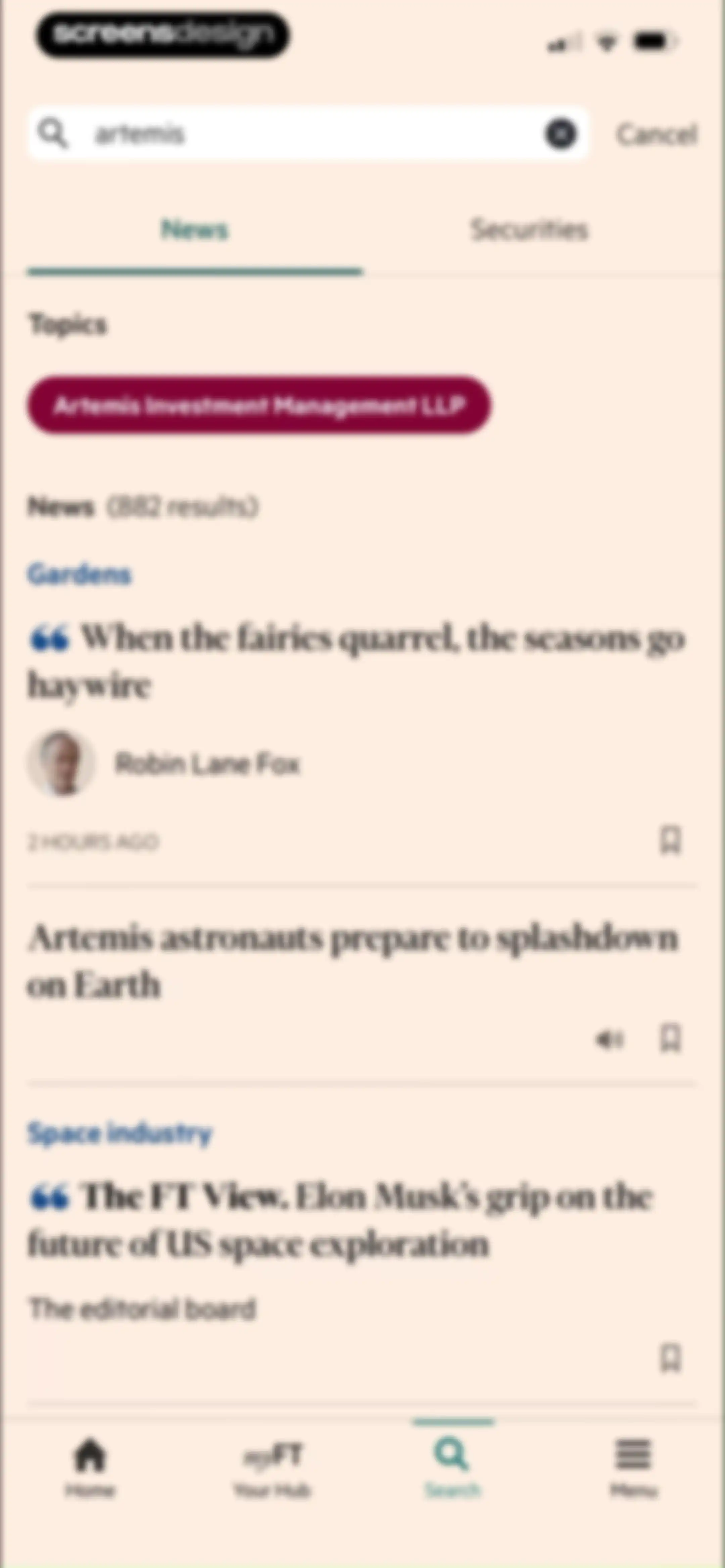 Financial Times: Business News screen 86