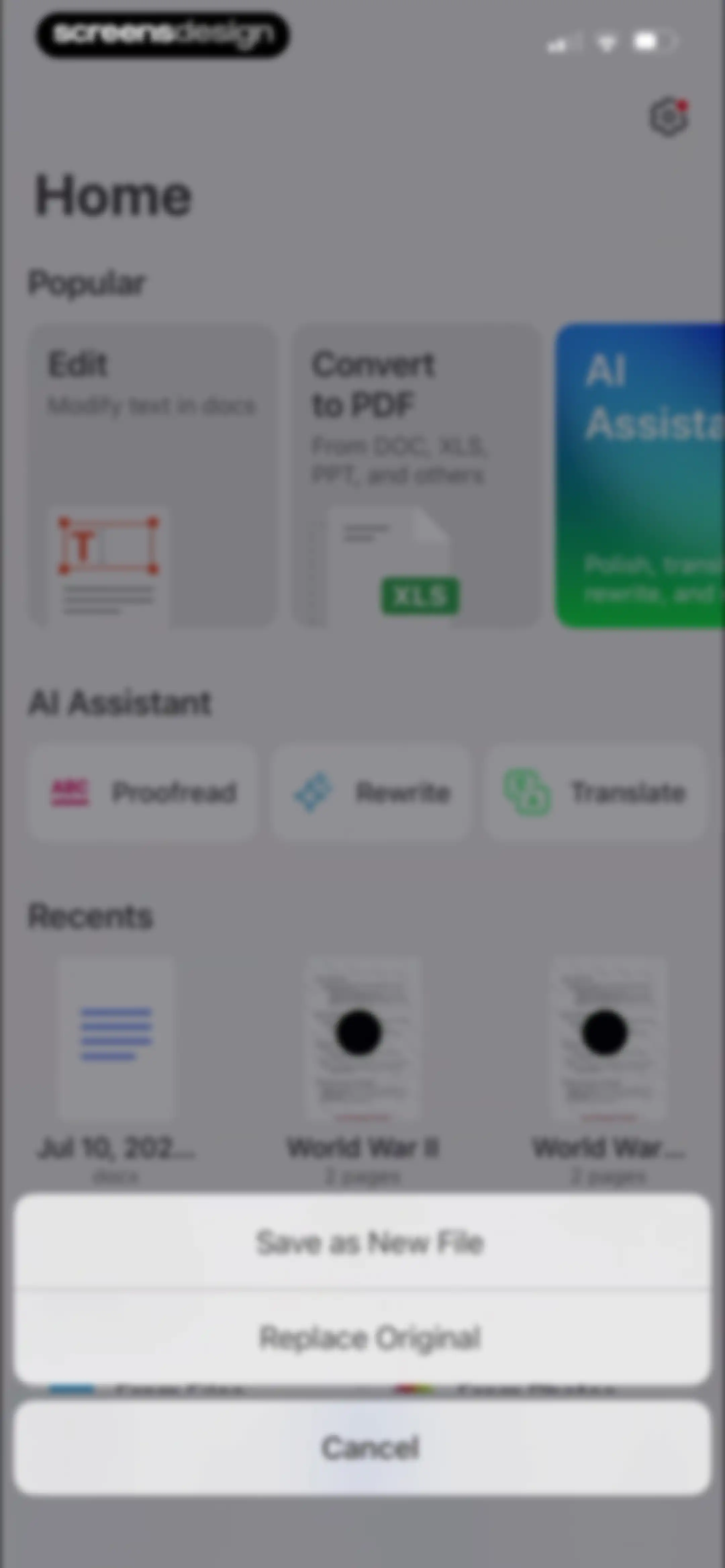 Forma: PDF Document Editor screen 69