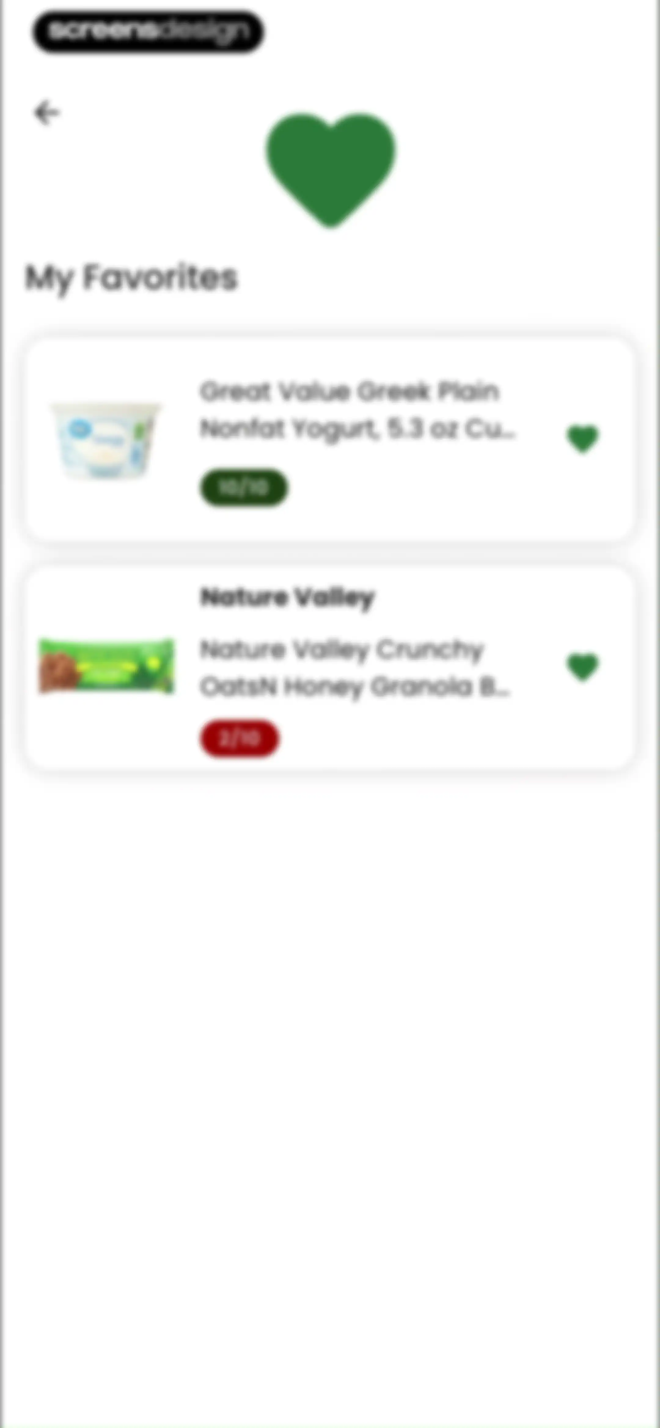 Diabetes food tracker - Gococo screen 160