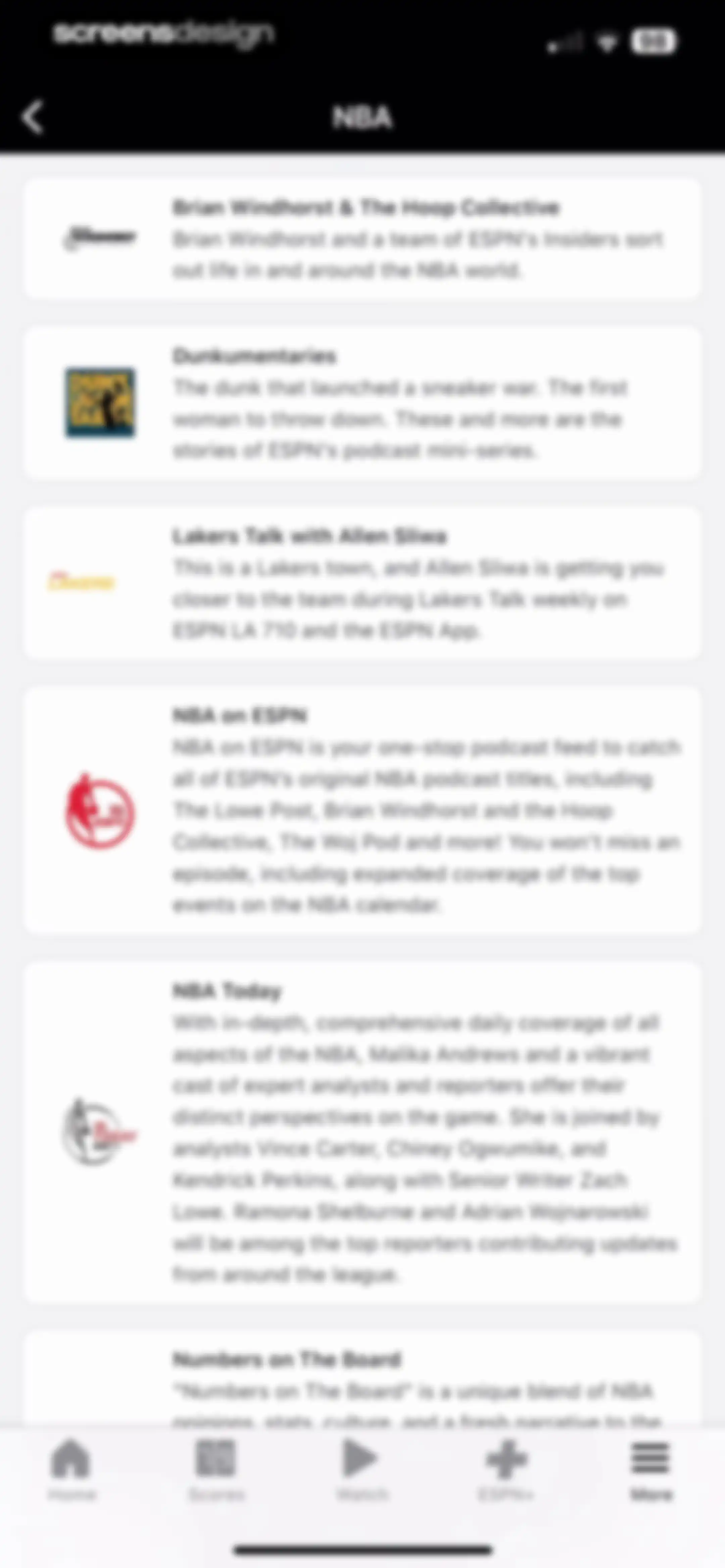 ESPN: Live Sports & Scores screen 96