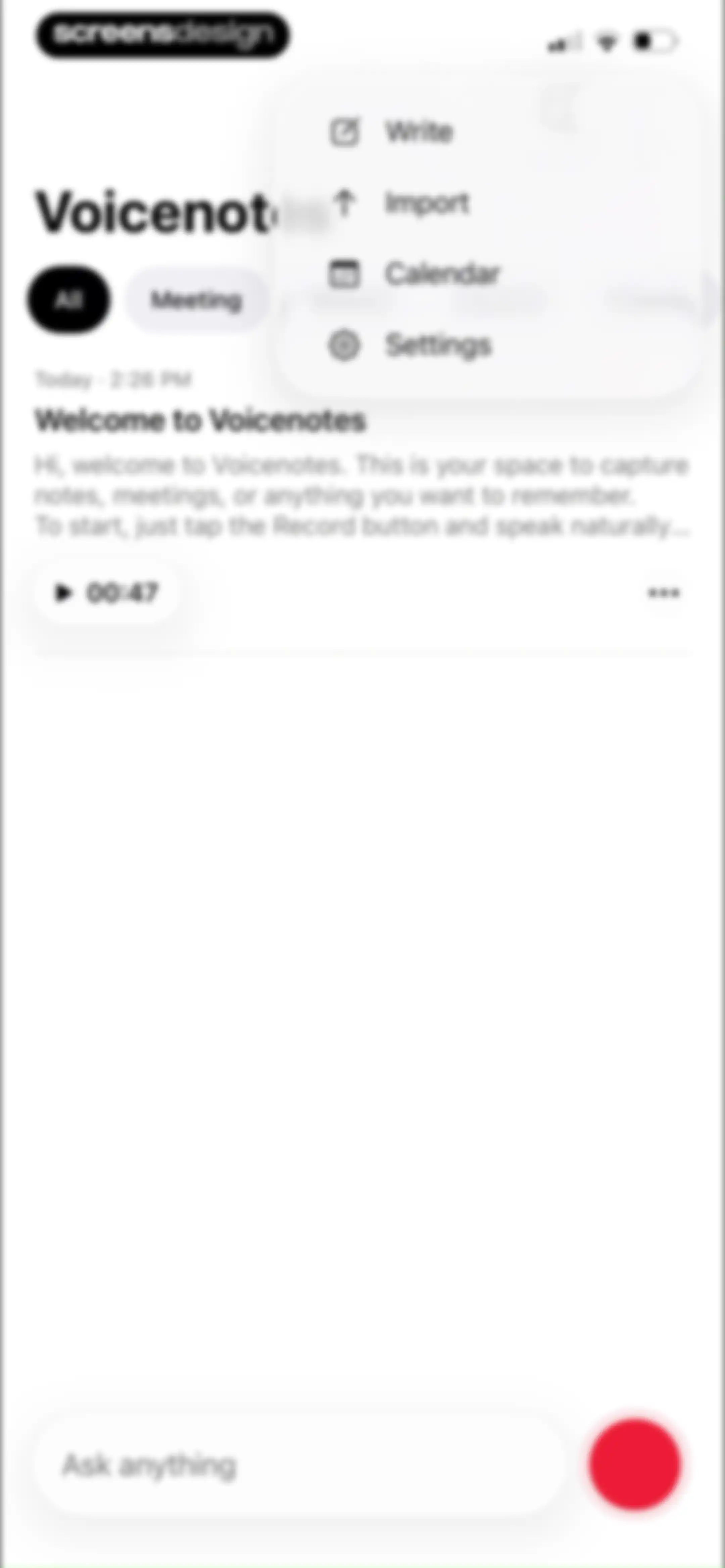 Voicenotes AI Notes & Meetings screen 53
