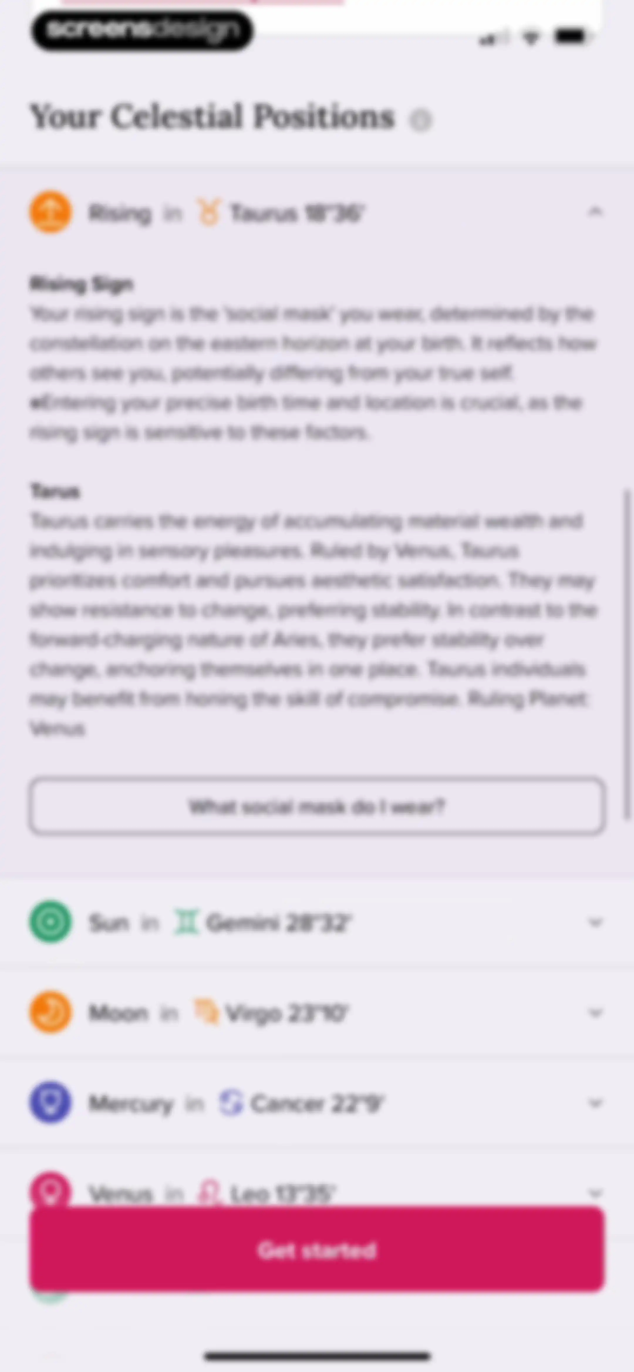 FORCETELLER: Daily Horoscope screen 22