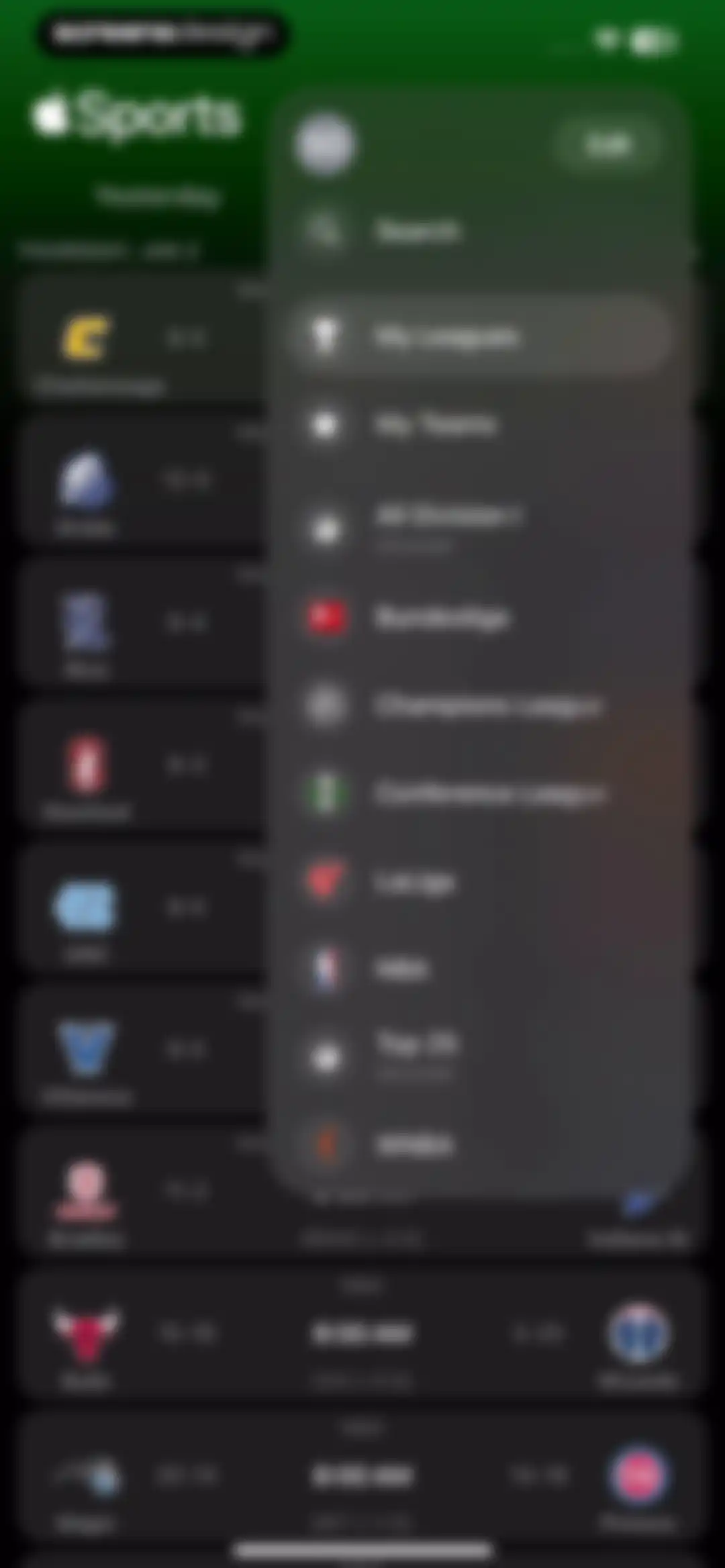 Apple Sports screen 22