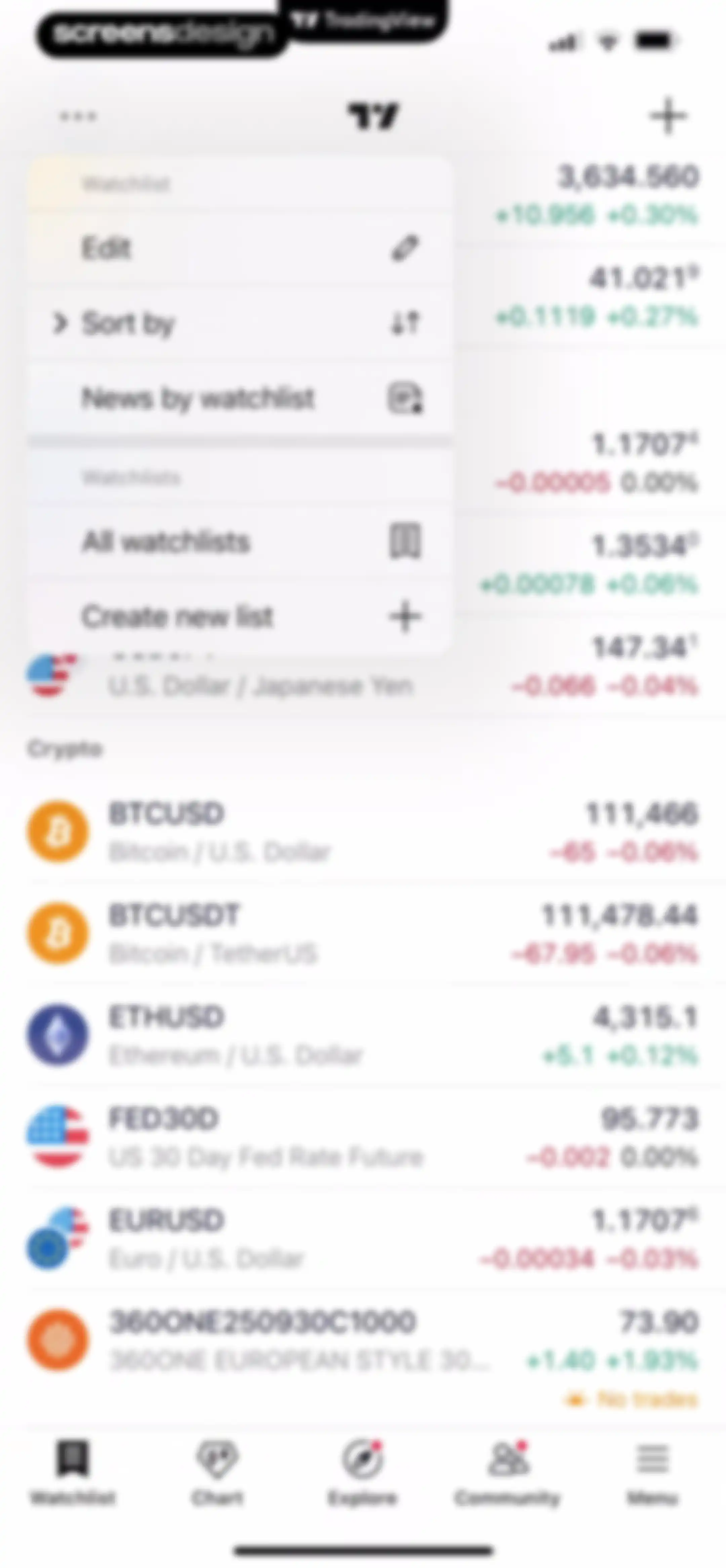 TradingView: Track All Markets screen 169