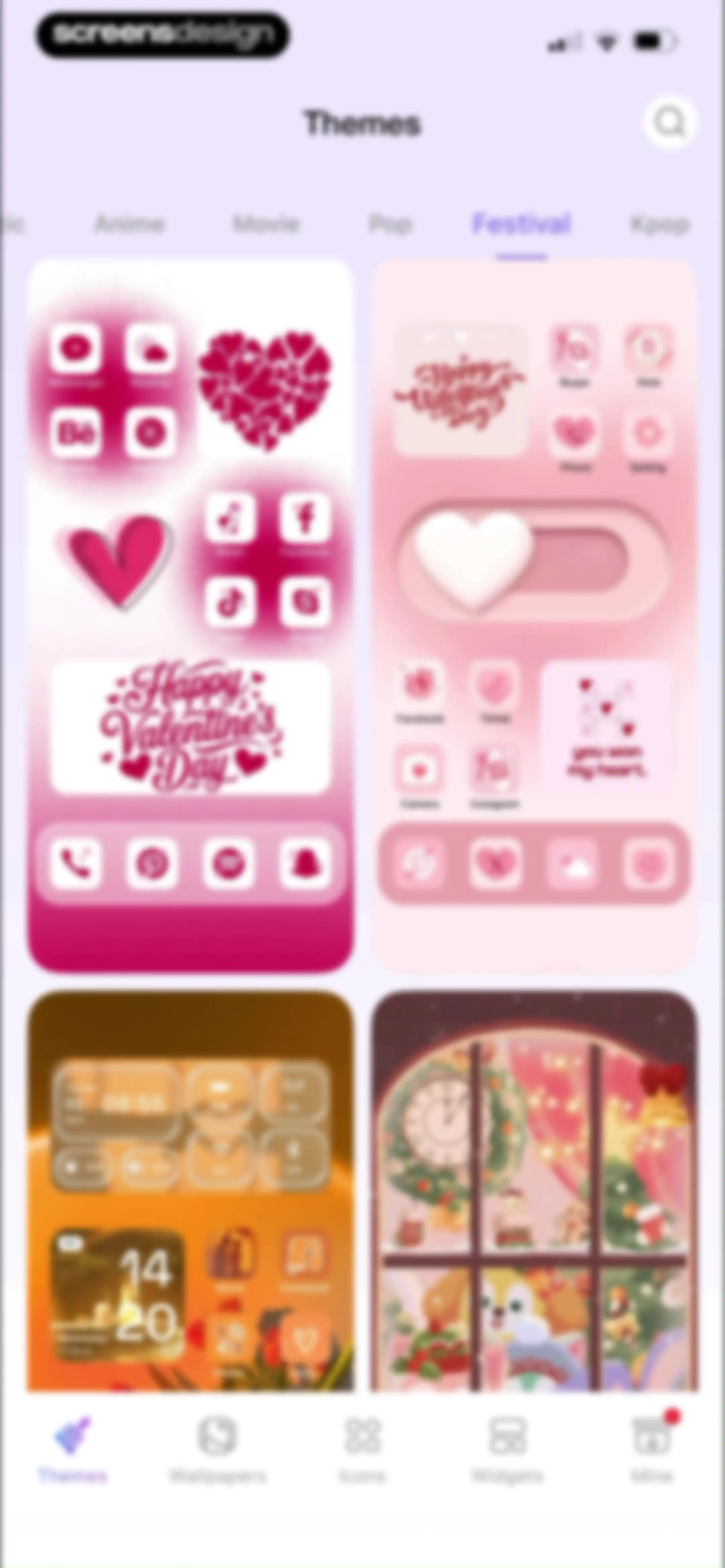 Themie: Wallpapers & Theme screen 41
