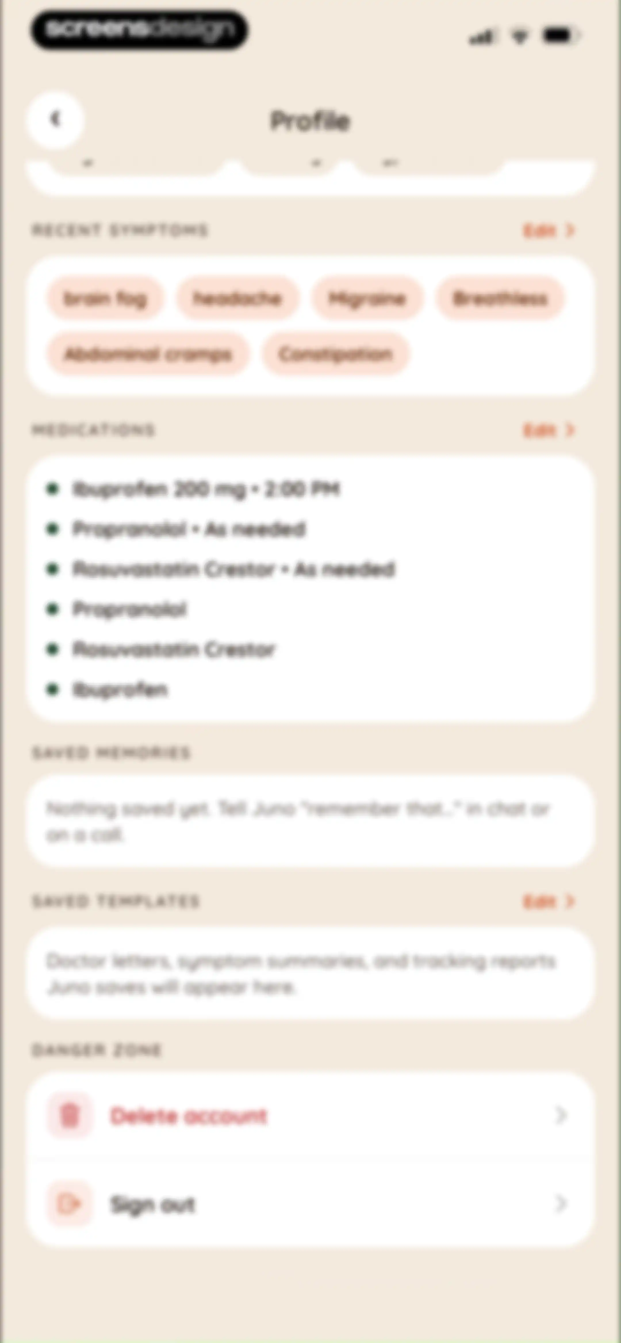 Juno: Chronic Illness Support screen 215