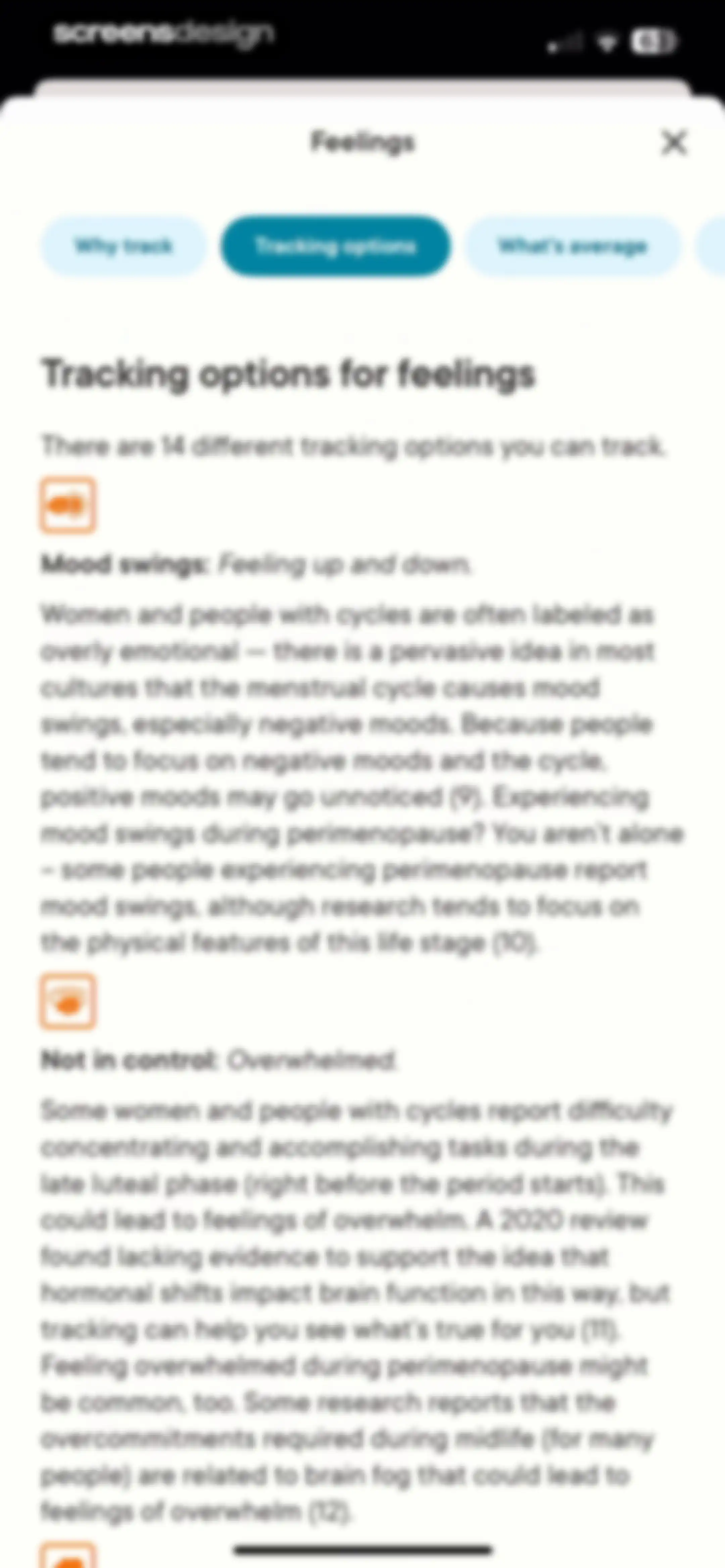 Clue Period & Cycle Tracker screen 52