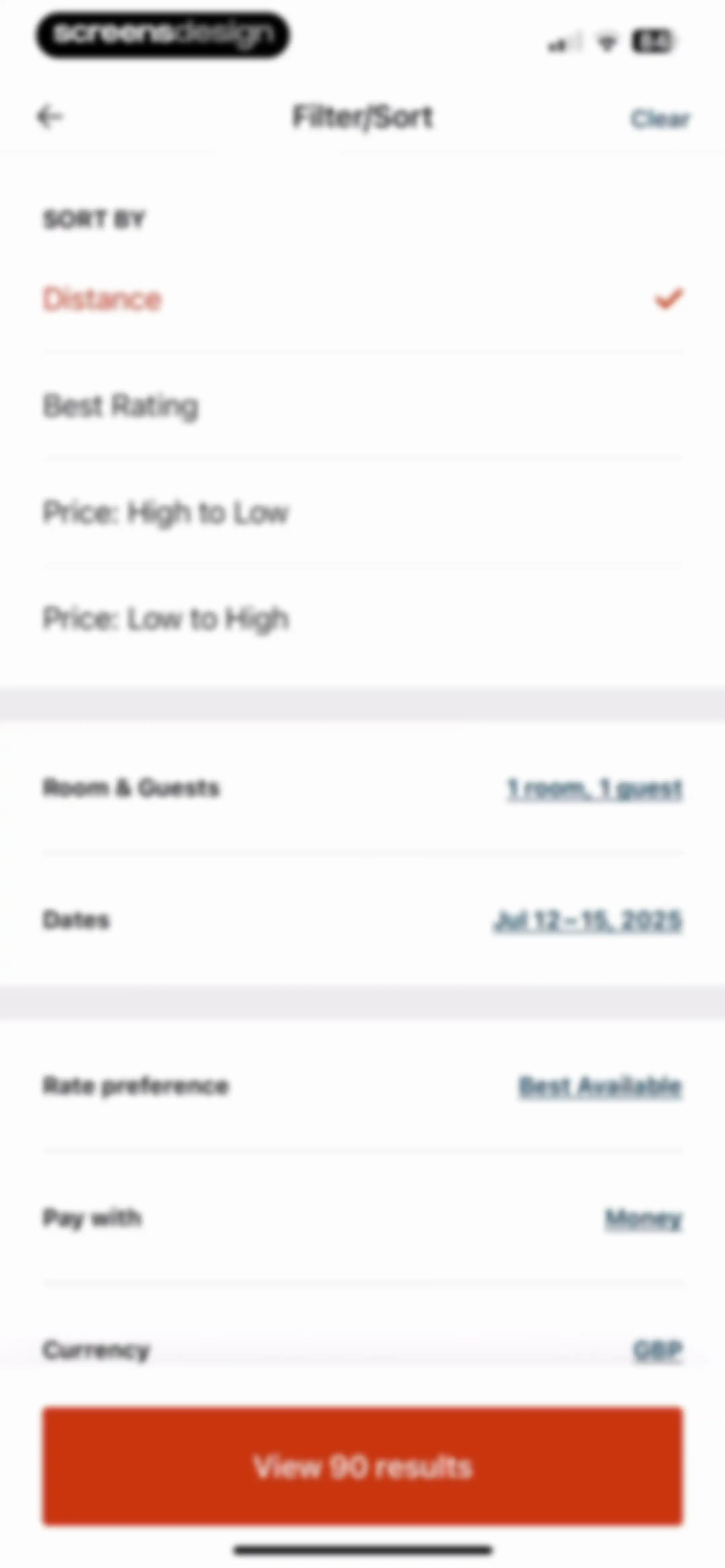 IHG One Rewards: Book Hotels screen 107