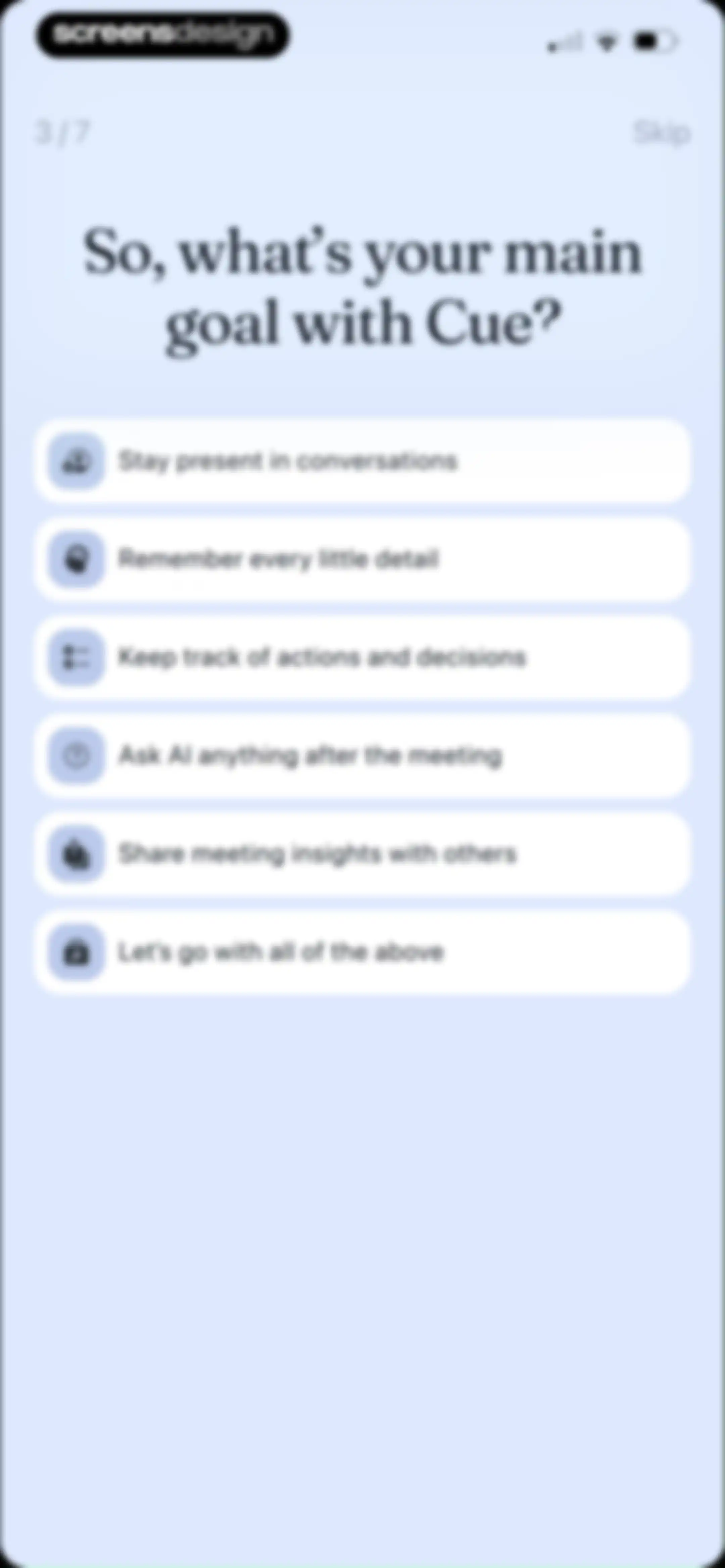 Cue: AI Note Taker & Recorder screen 6