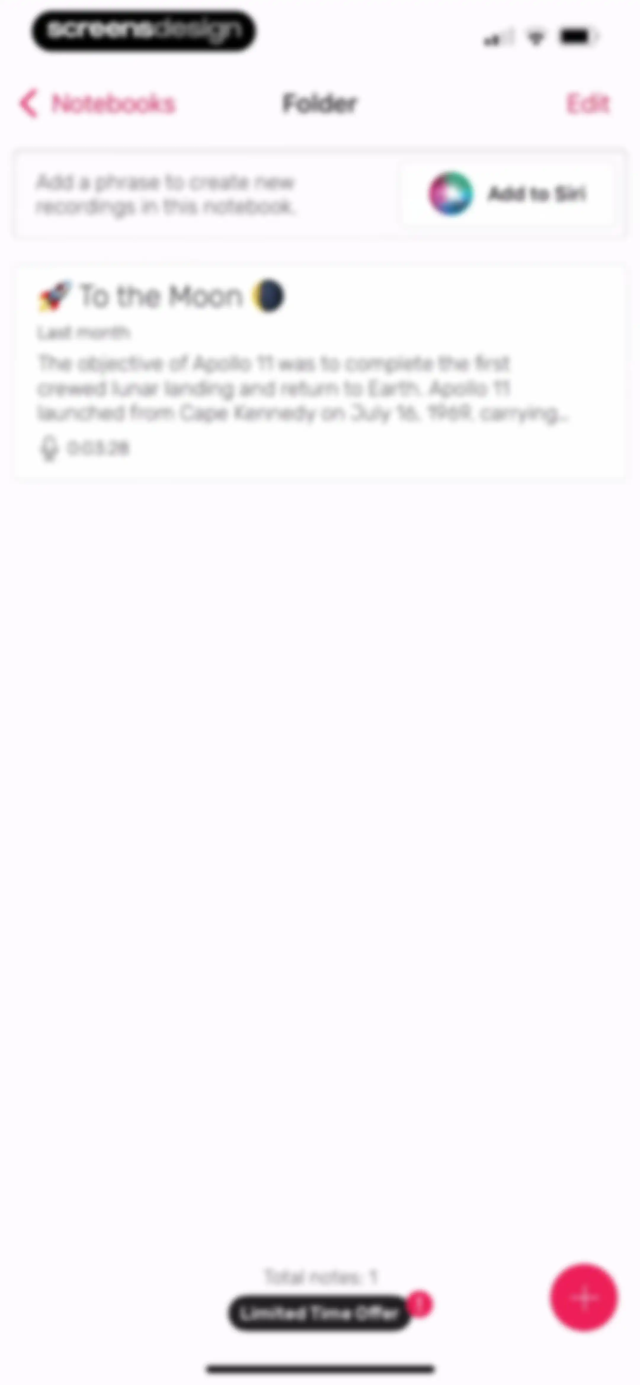 Noted: Record & AI Transcribe screen 91
