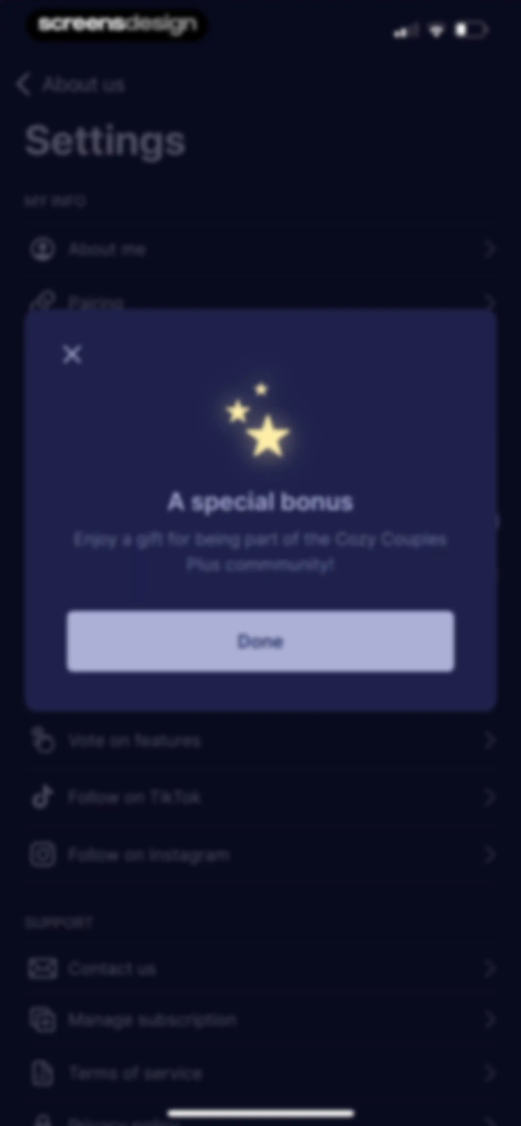 Cozy Couples: Relationship App screen 122