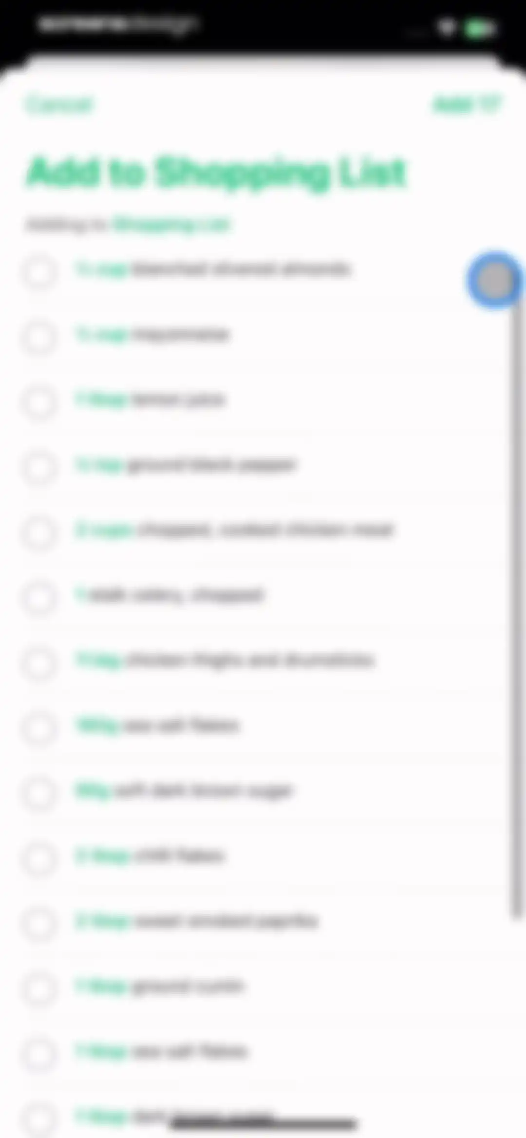 Pestle: Recipe Manager screen 52
