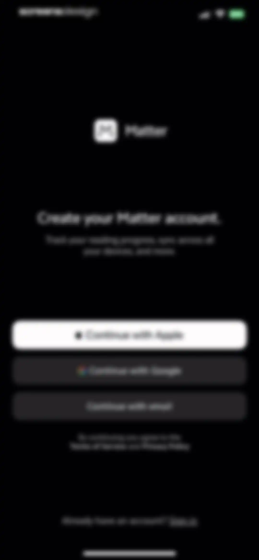 Matter: Reading App screen 22