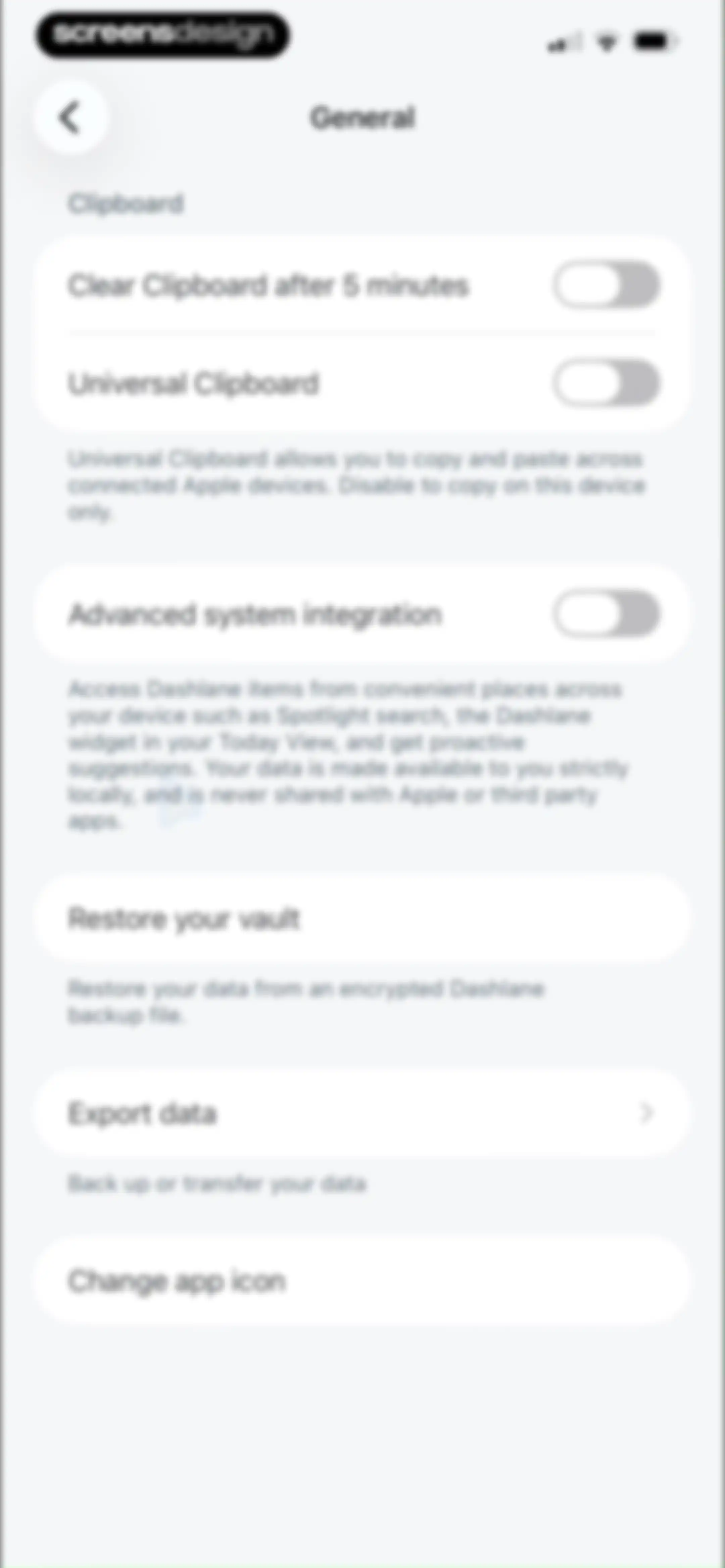 Dashlane Password Manager screen 102