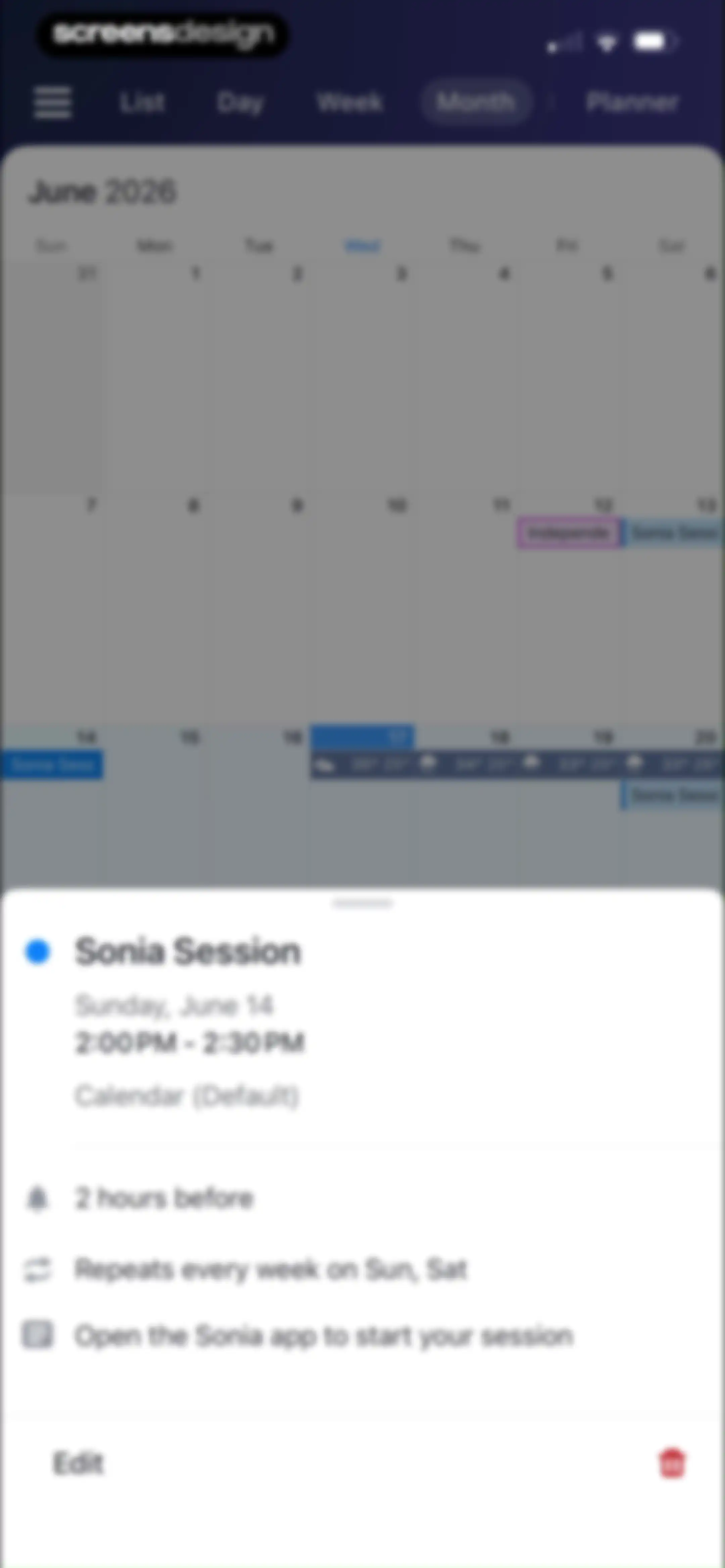 Calendars: Schedule Planner screen 18