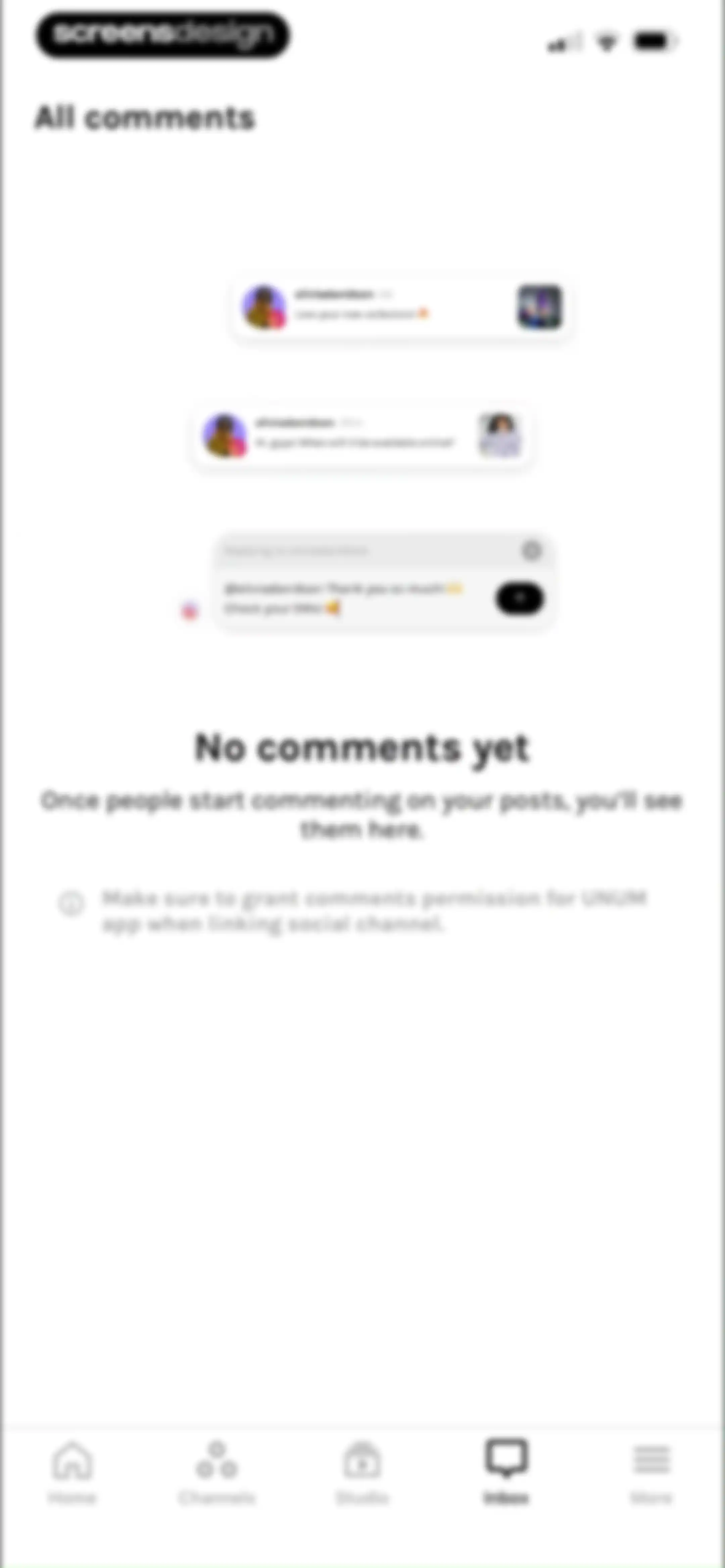 UNUM — Layout & Feed Preview screen 89