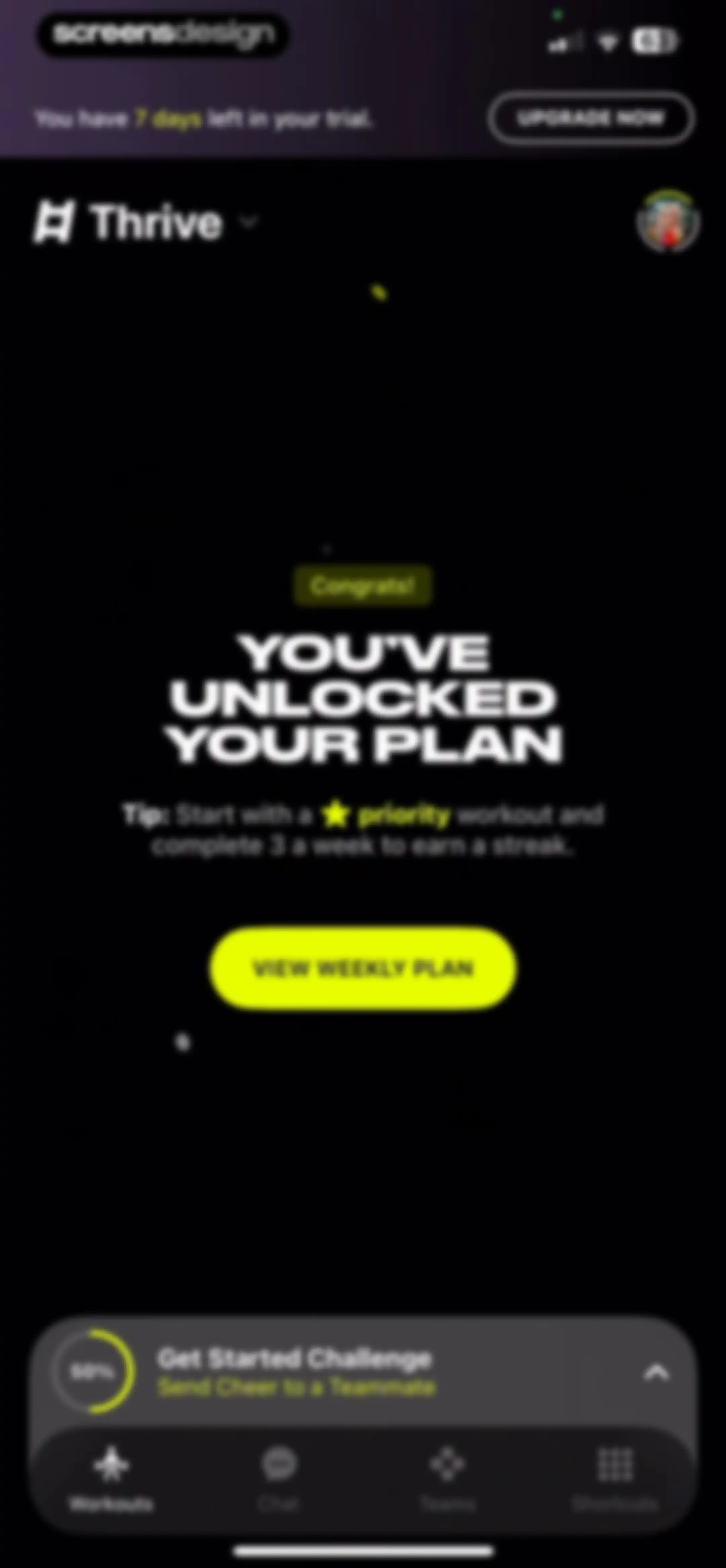 LADDER Strength Training Plans screen 100