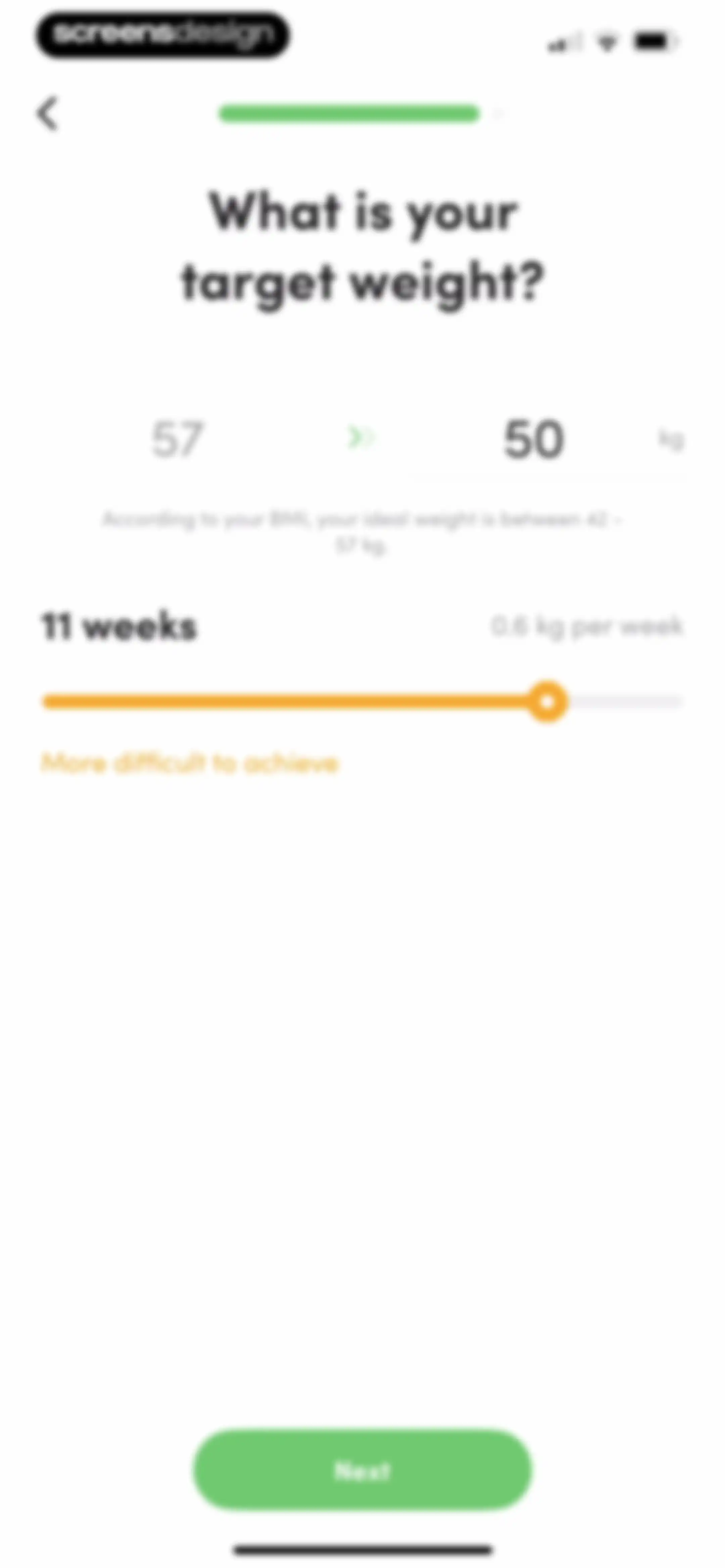 Calories and nutrition tracker screen 19