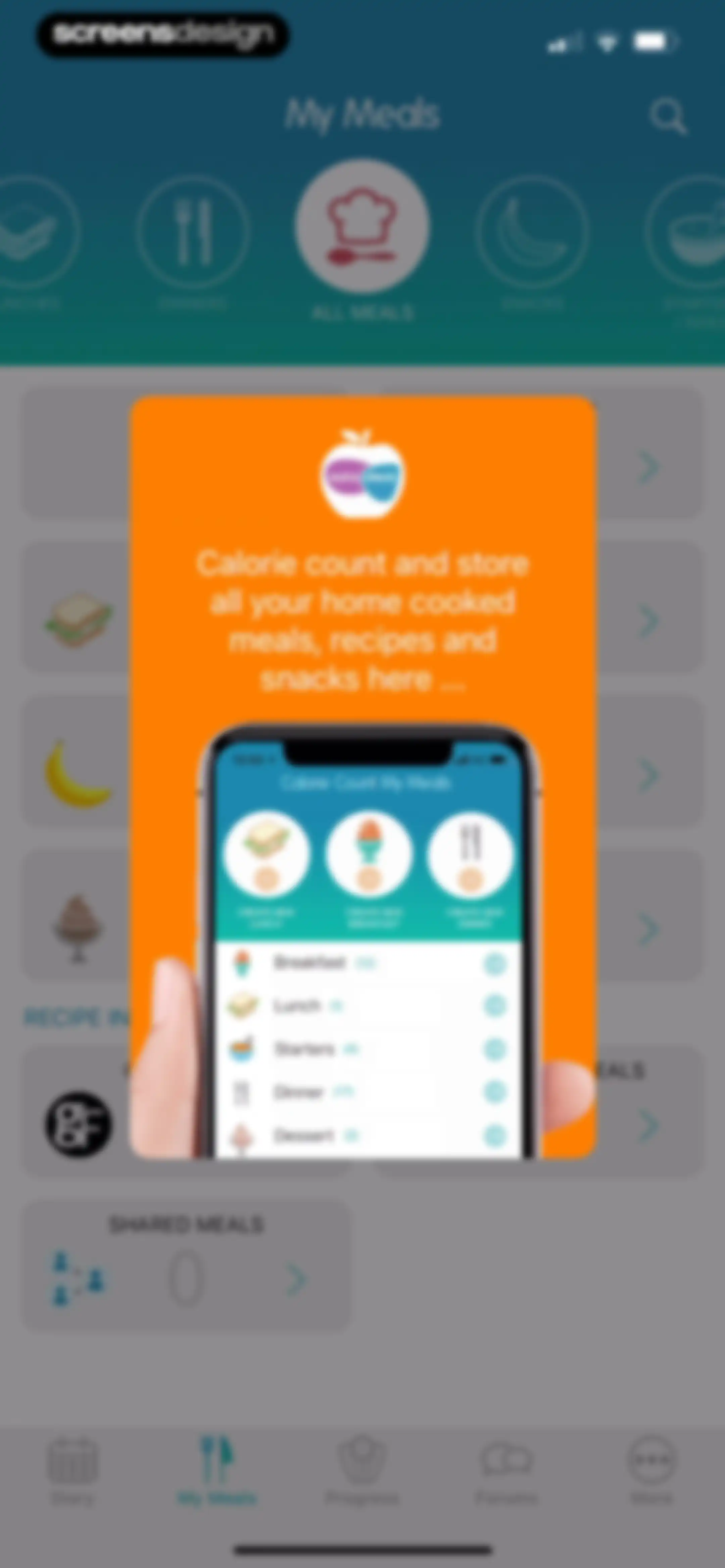 Calorie Counter + screen 86