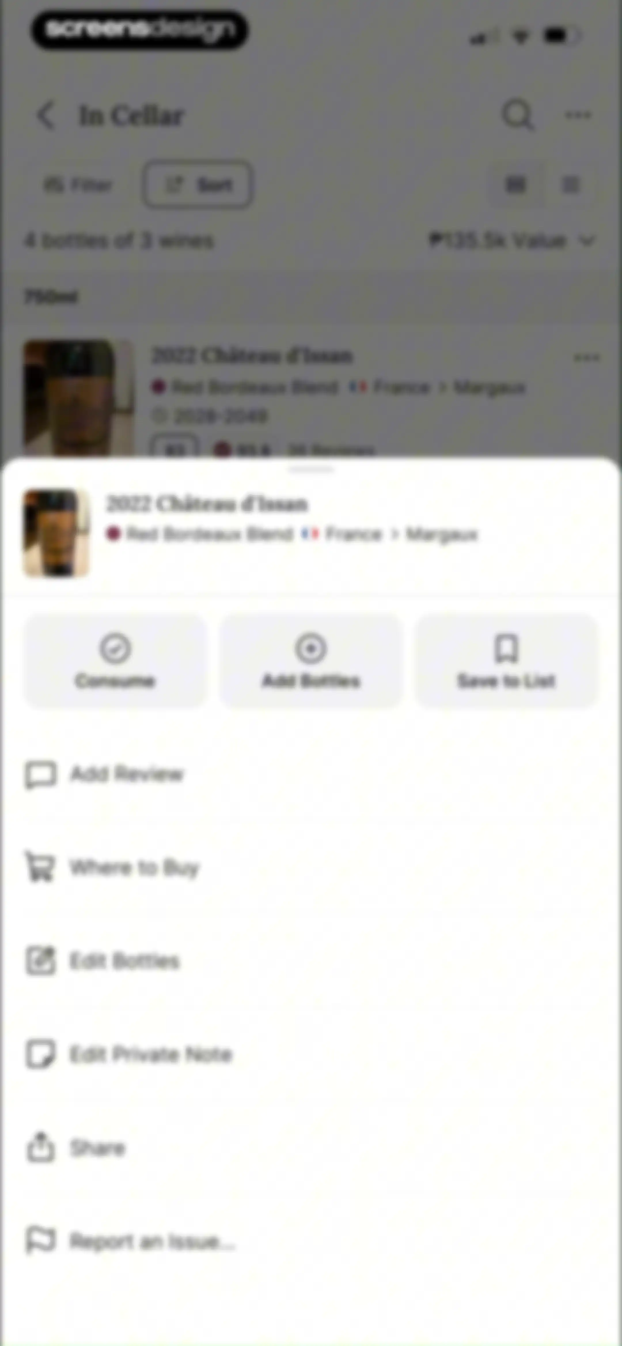 CellarTracker: #1 Wine Tracker screen 106