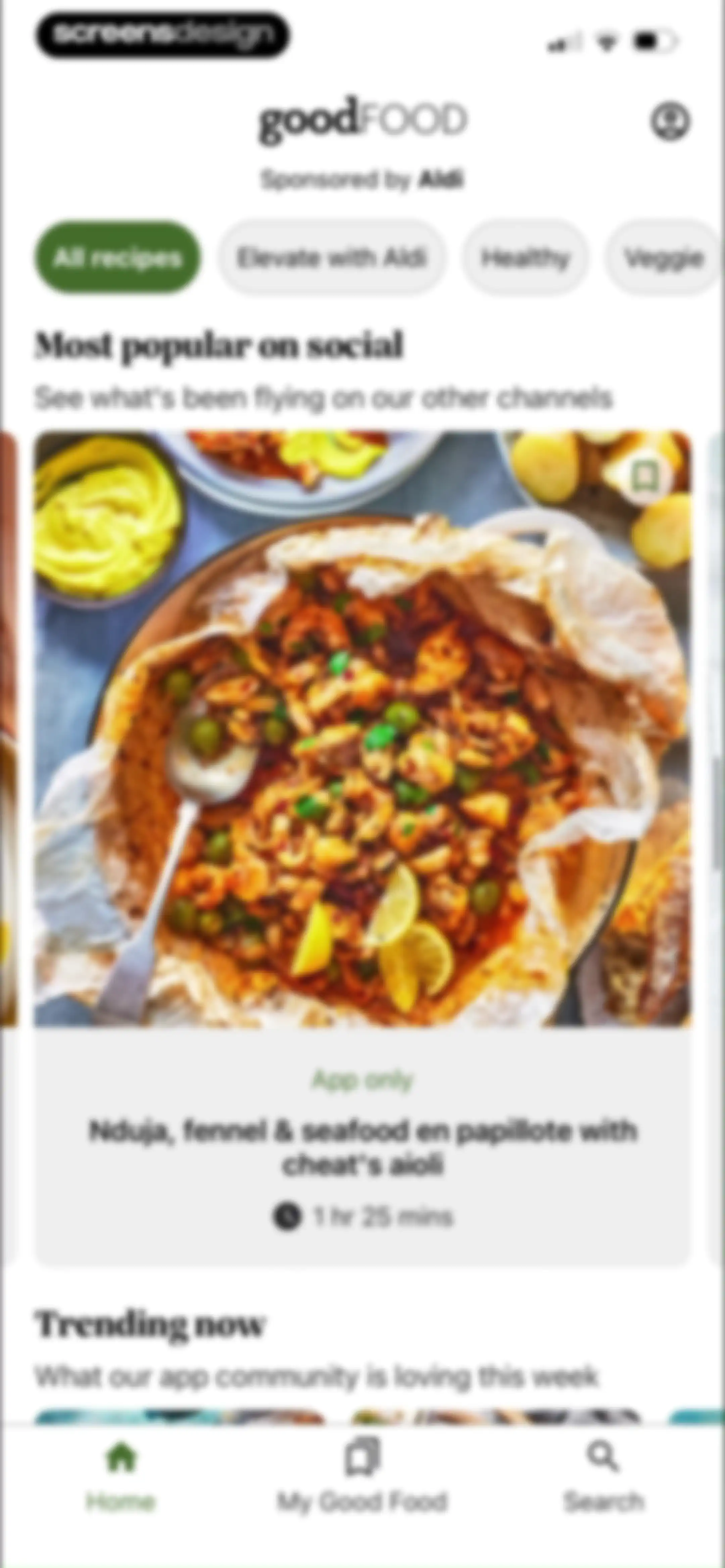 Good Food: Recipe Finder screen 31