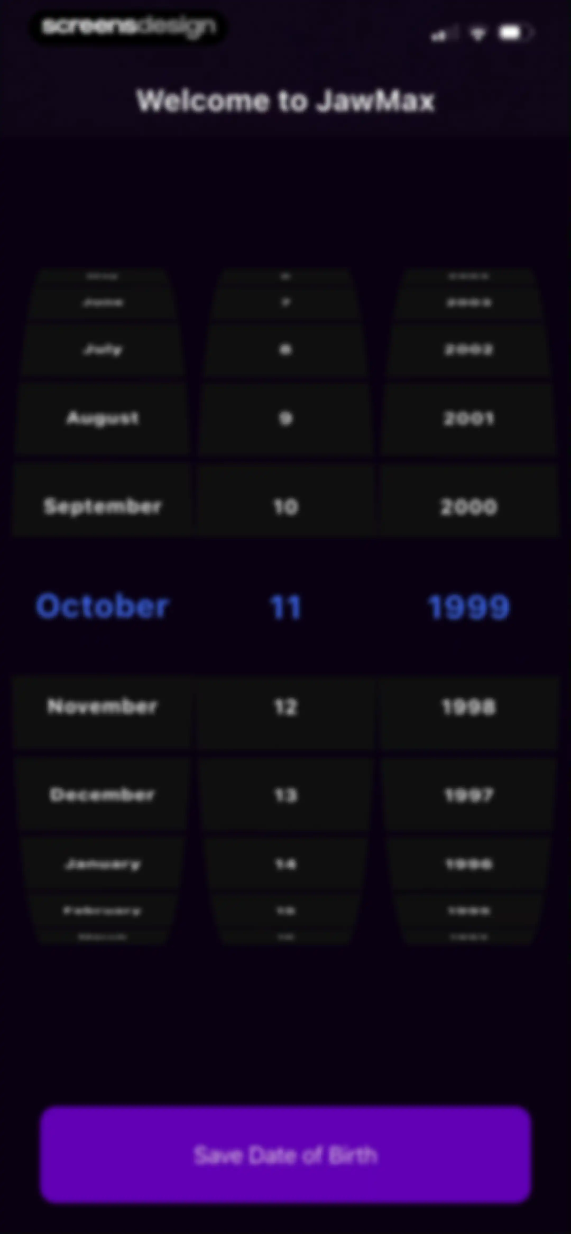 JawMax screen 2