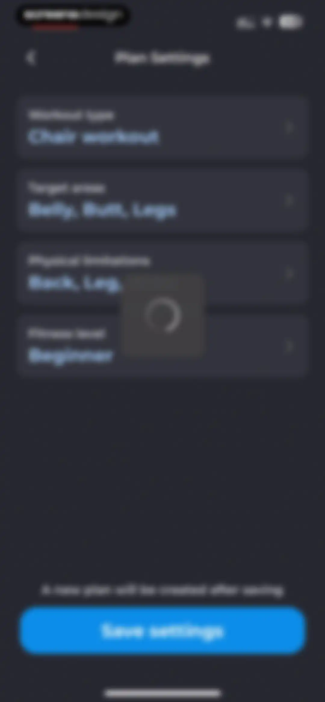 Workout Planner MuscleFit screen 62