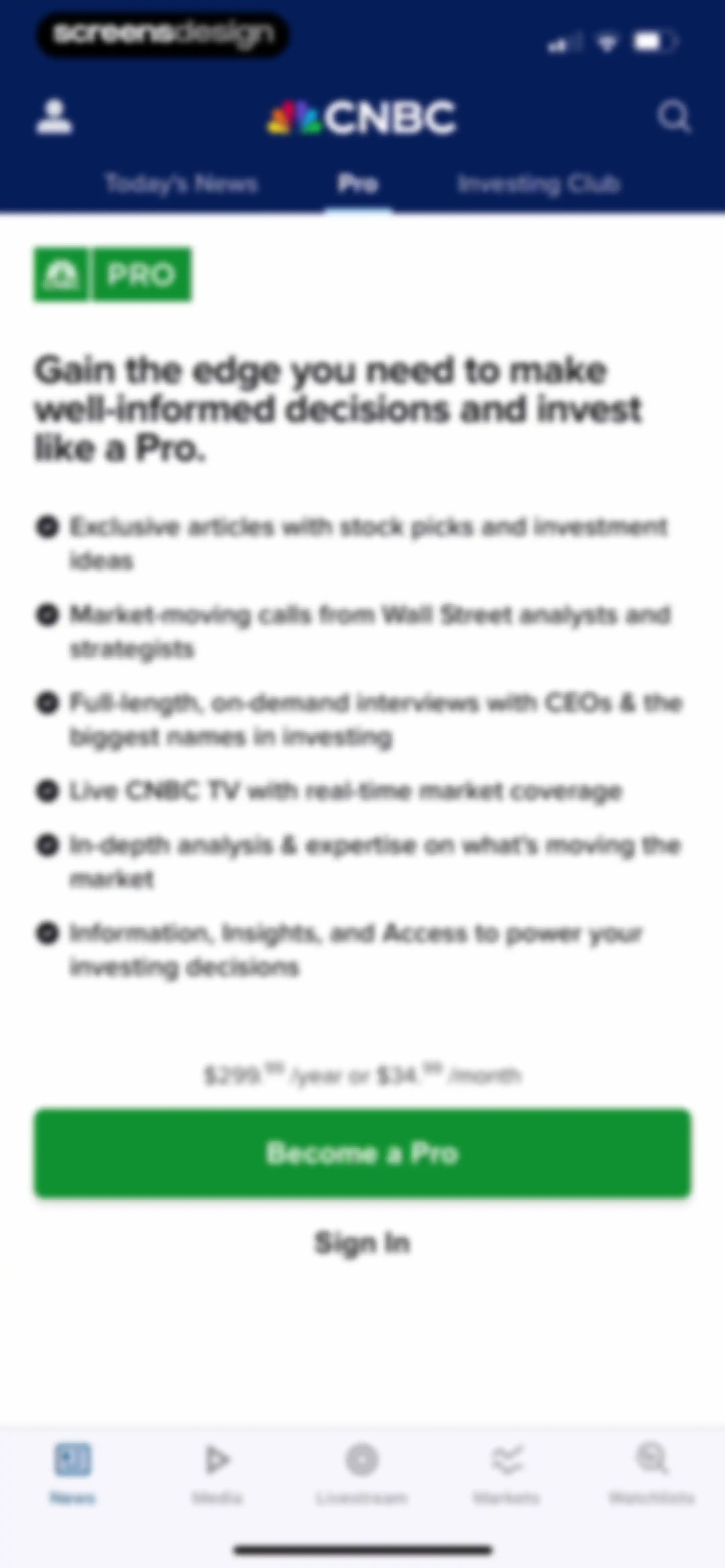 CNBC: Stock Market & Business screen 27